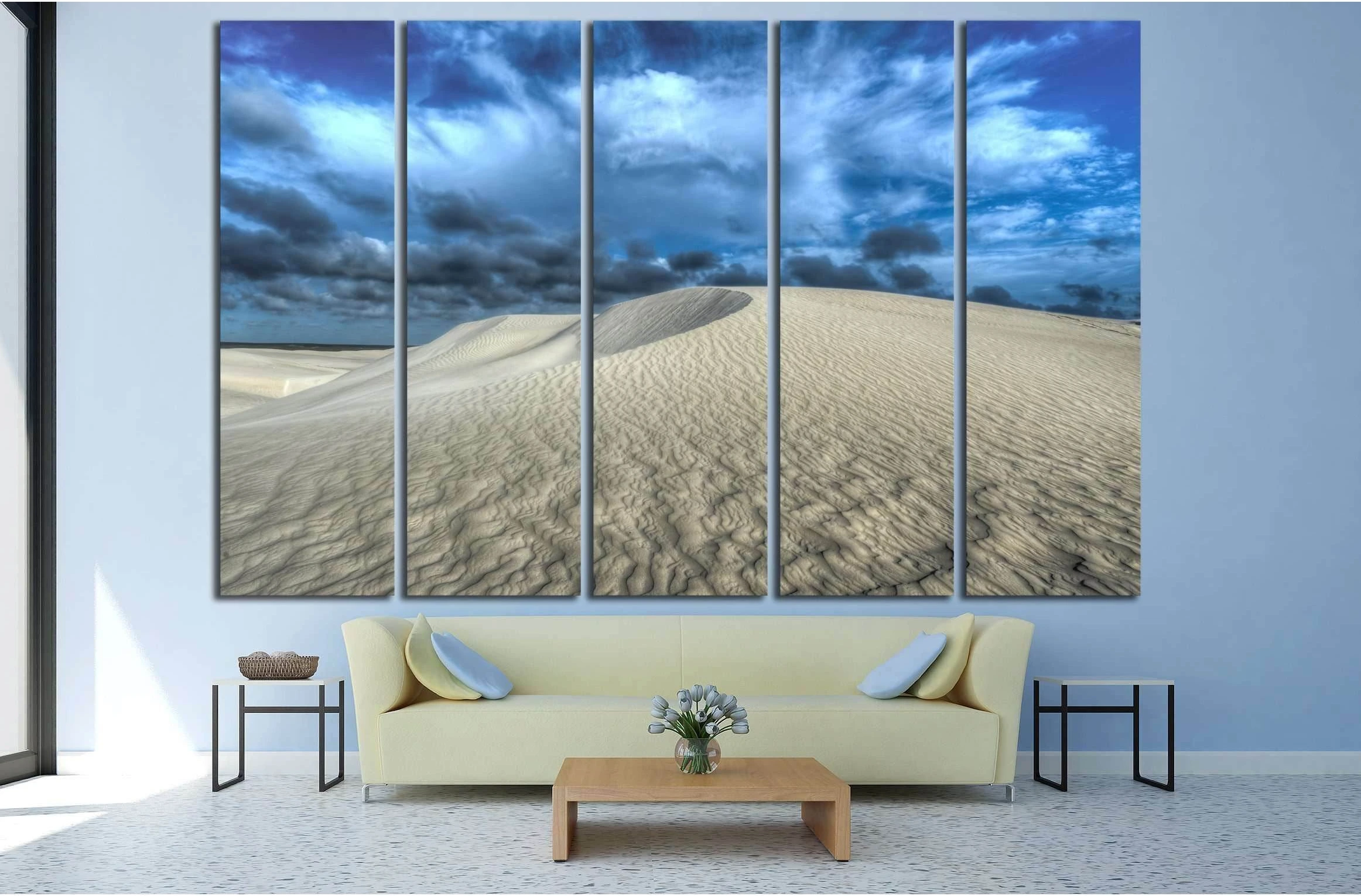 White sand dunes of Nilgen Nature Reserve. №2856 Ready to Hang Canvas Print - Zellart Canvas Prints ALL_Products, s-2856