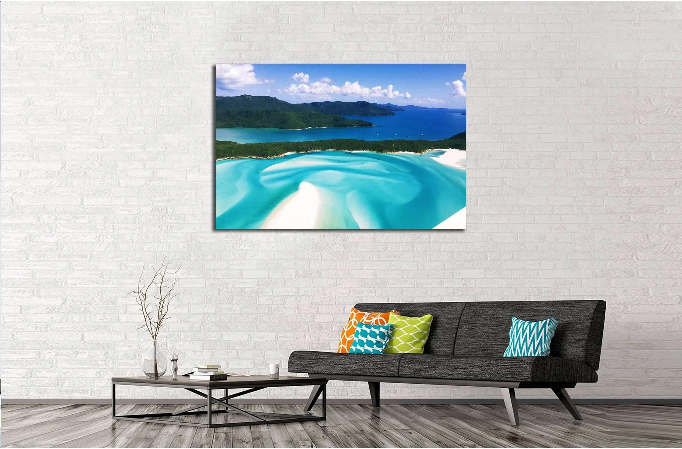 Whitehaven Beach, Queensland №3098 Ready to Hang Canvas Print - Zellart Canvas Prints ALL_Products, s-3098