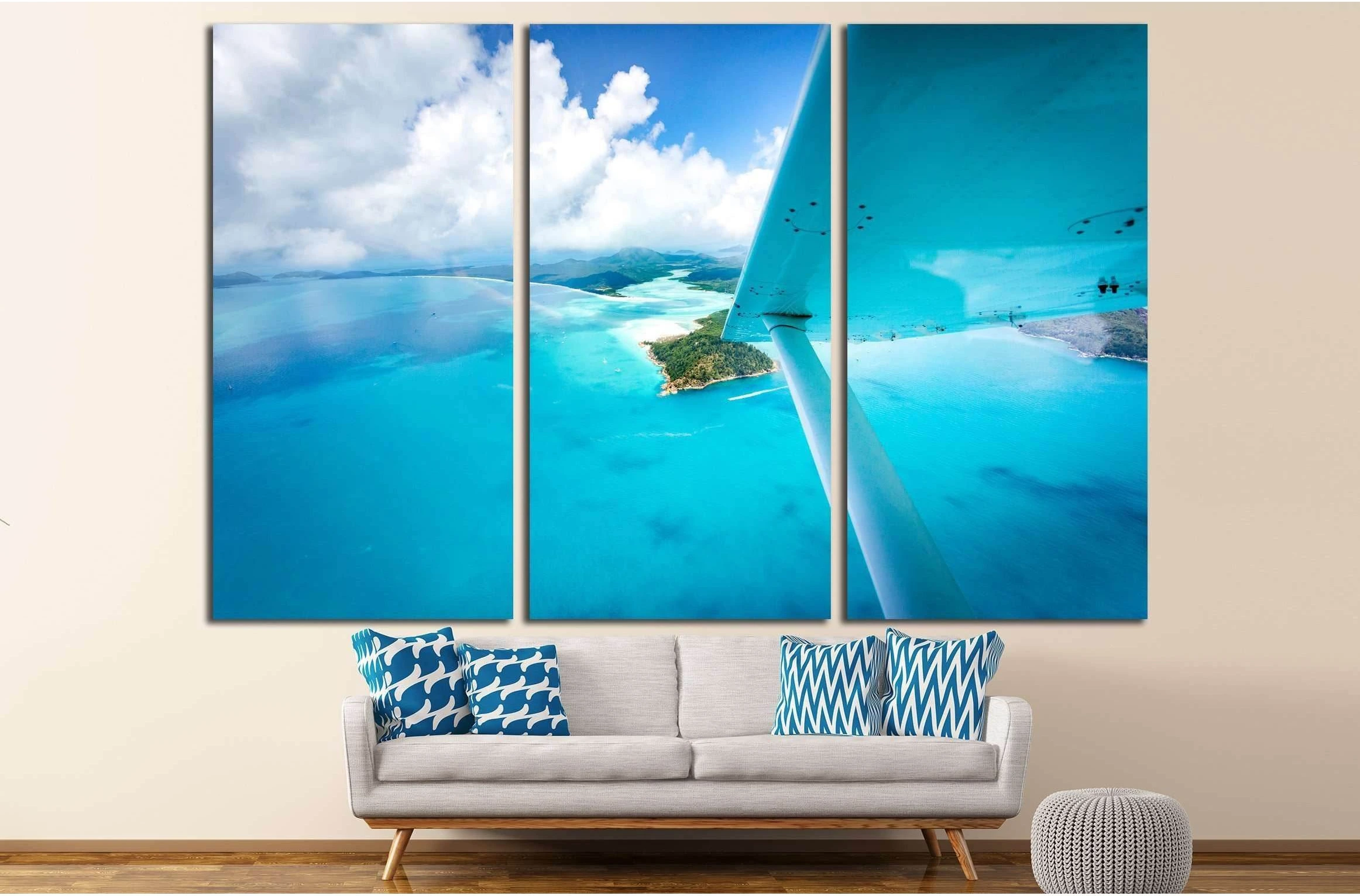 Whitehaven beach, Queensland, Australia №3197 Ready to Hang Canvas Print - Zellart Canvas Prints ALL_Products, s-3197