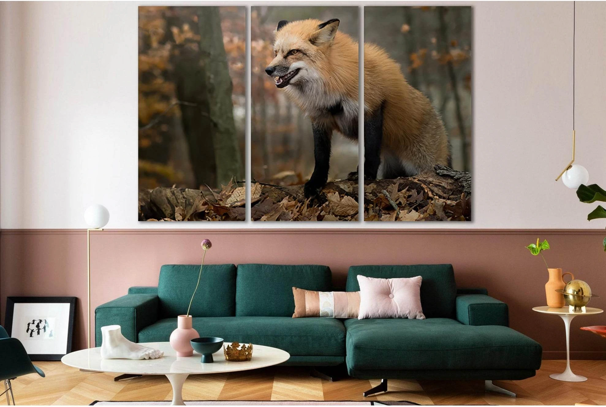 Wild Fox In The Autumn Forest №SL1007 Ready to Hang Canvas Print - Zellart Canvas Prints 0new, ALL_Products, Animals & Wildlife