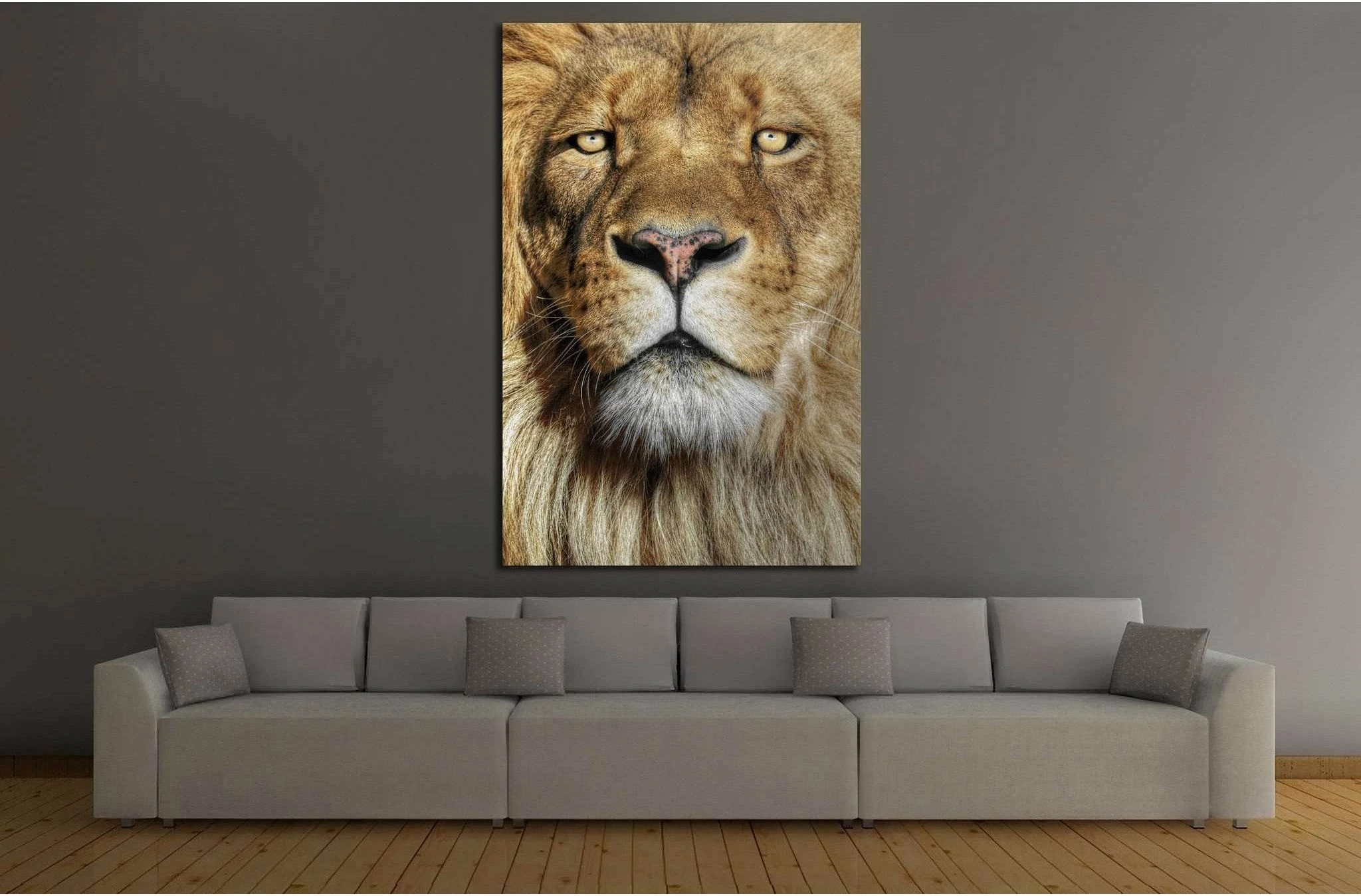 Wild Lion №190 Ready to Hang Canvas Print - Zellart Canvas Prints ALL_Products, Lion, wd-190