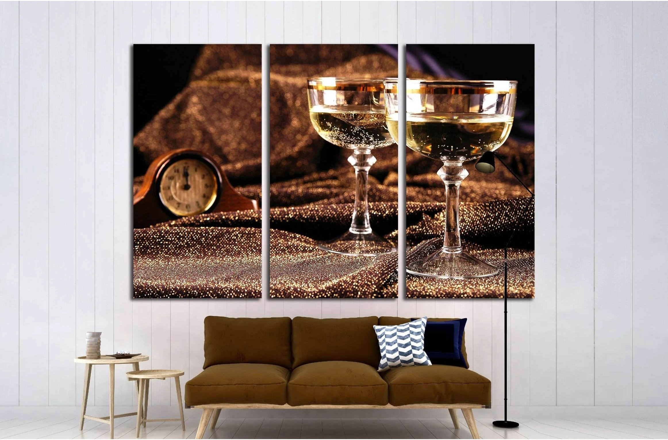 Wina glasses №3436 Ready to Hang Canvas Print - Zellart Canvas Prints ALL_Products, s-3436