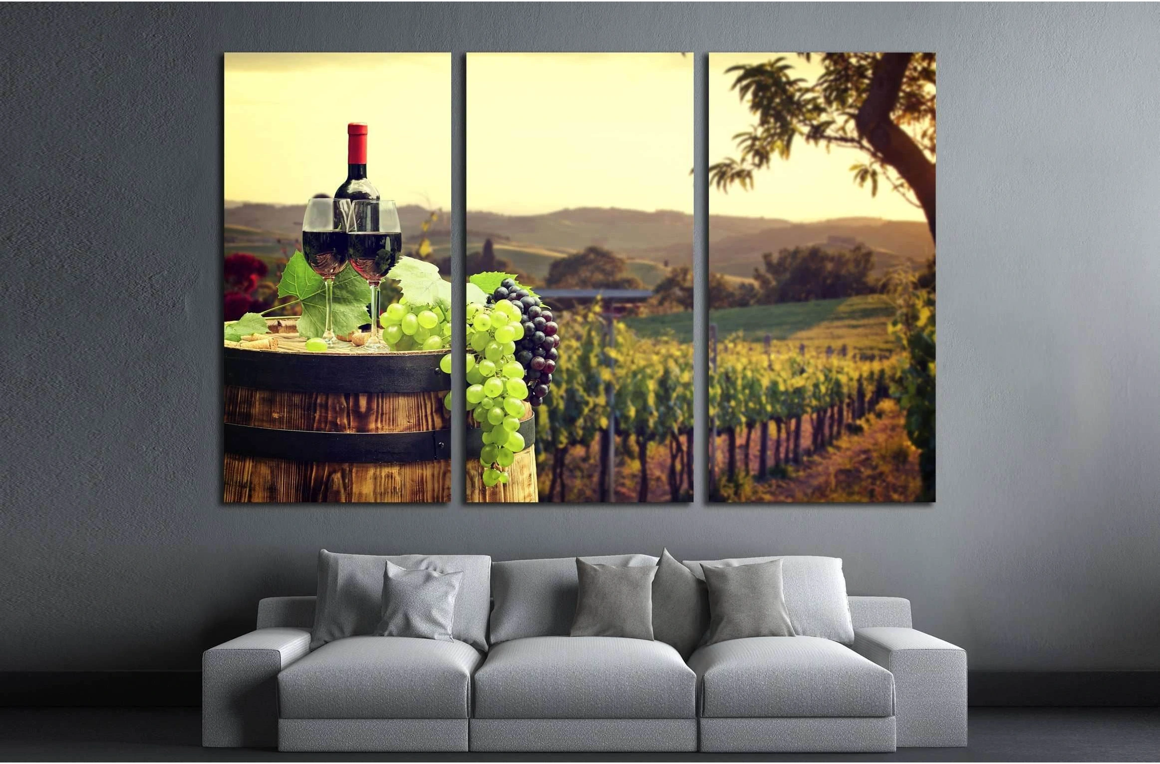 Wine №3439 Ready to Hang Canvas Print - Zellart Canvas Prints ALL_Products, s-3439
