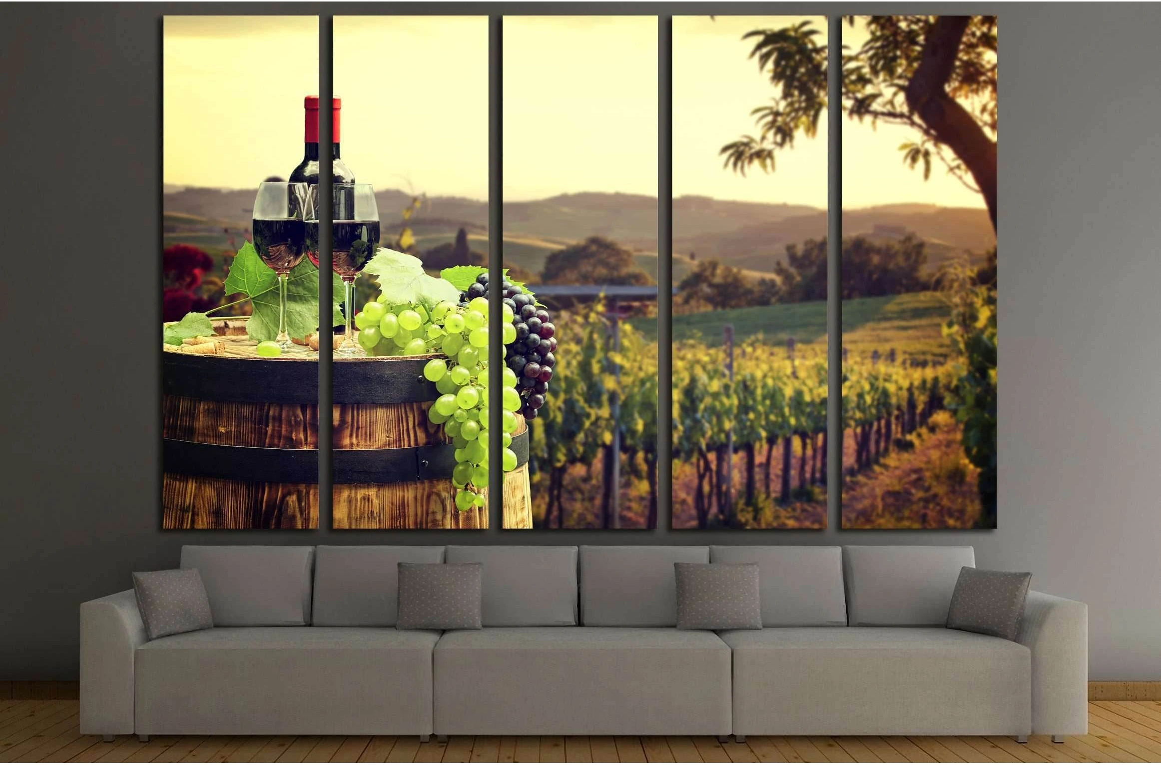 Wine №3439 Ready to Hang Canvas Print - Zellart Canvas Prints ALL_Products, s-3439