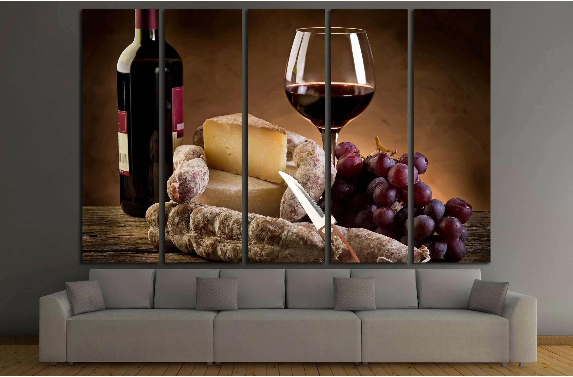 Wine №3441 Ready to Hang Canvas Print - Zellart Canvas Prints ALL_Products, s-3441