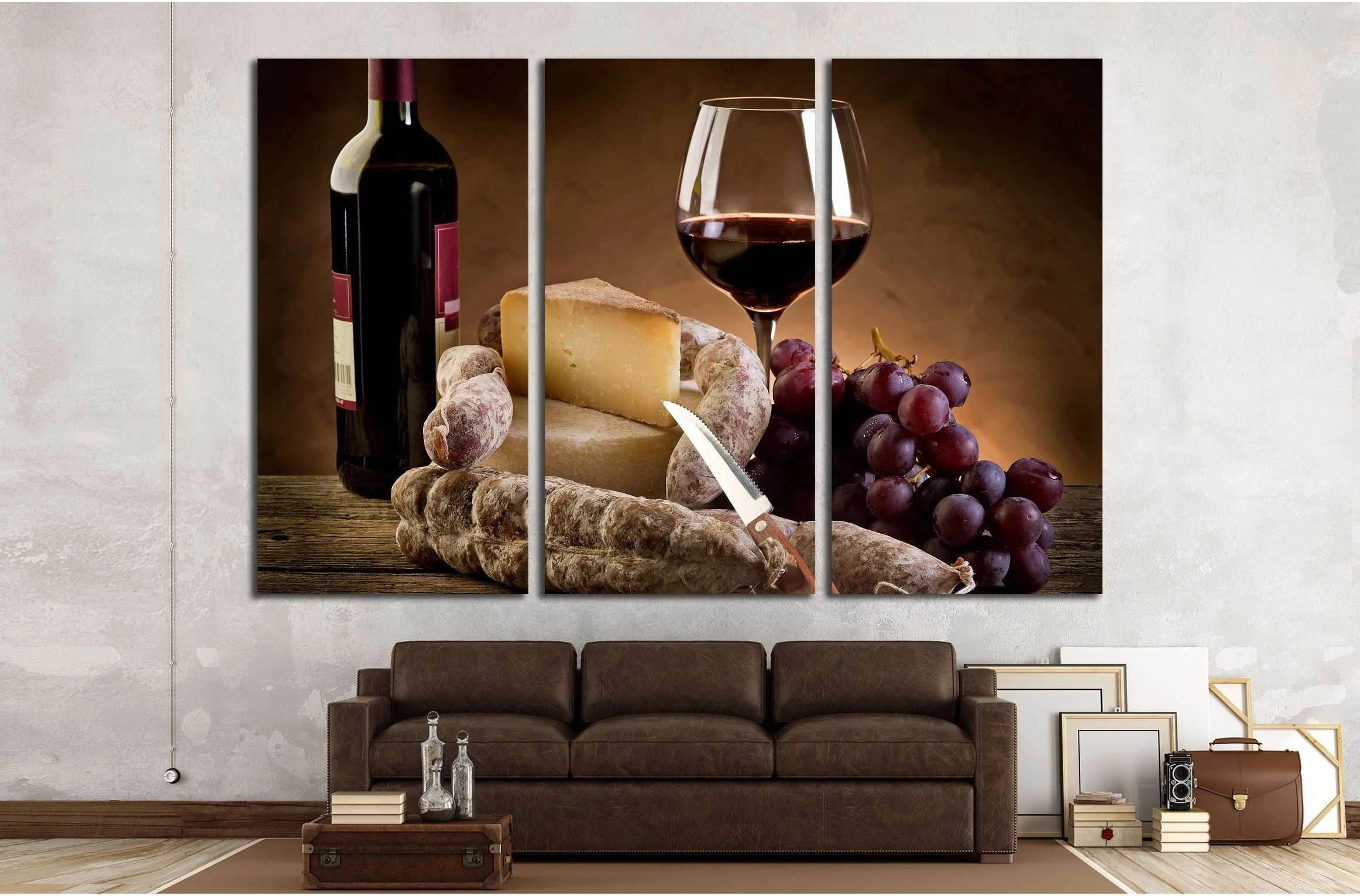 Wine №3441 Ready to Hang Canvas Print - Zellart Canvas Prints ALL_Products, s-3441
