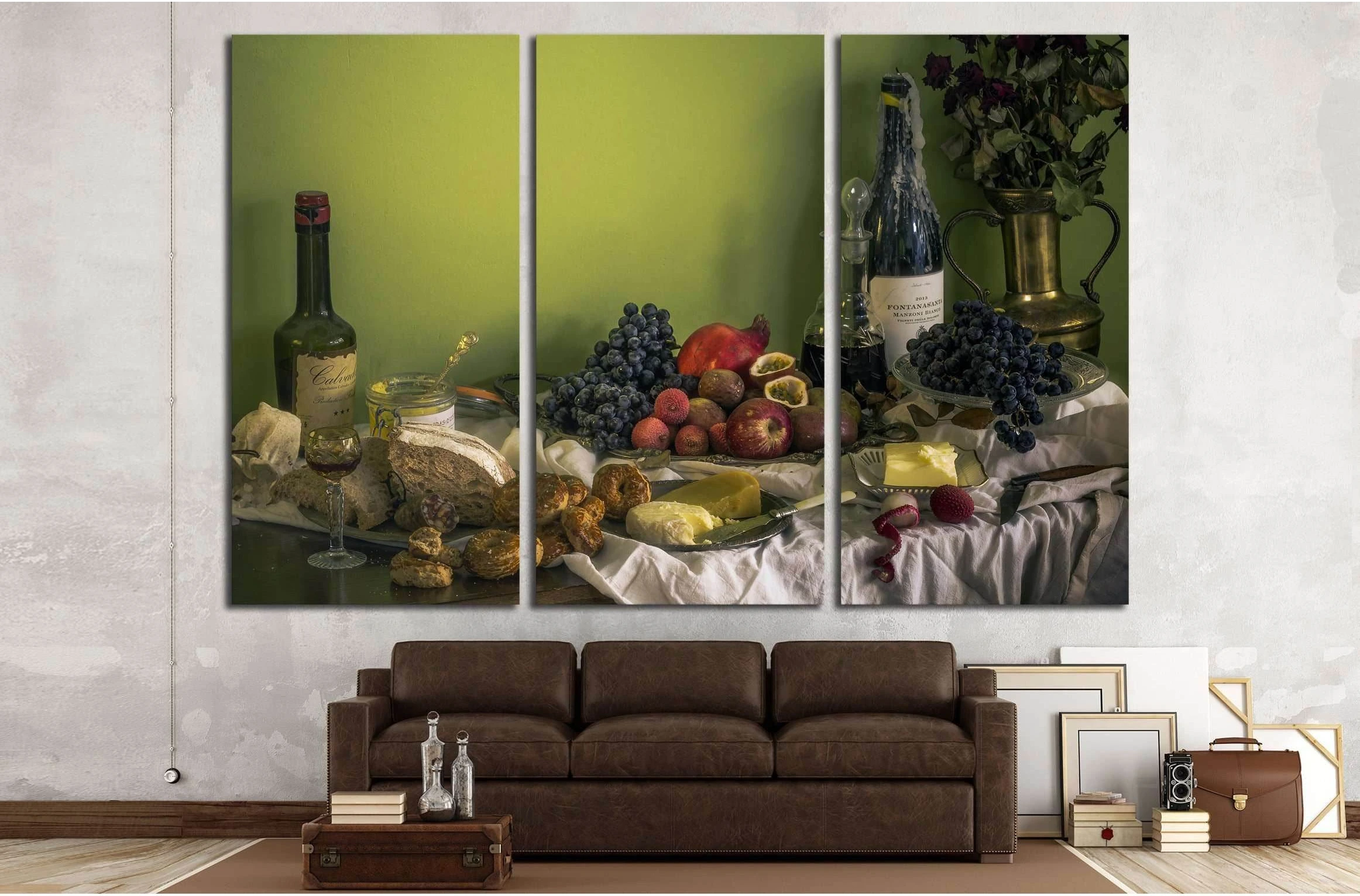 Wine №3442 Ready to Hang Canvas Print - Zellart Canvas Prints ALL_Products, s-3442
