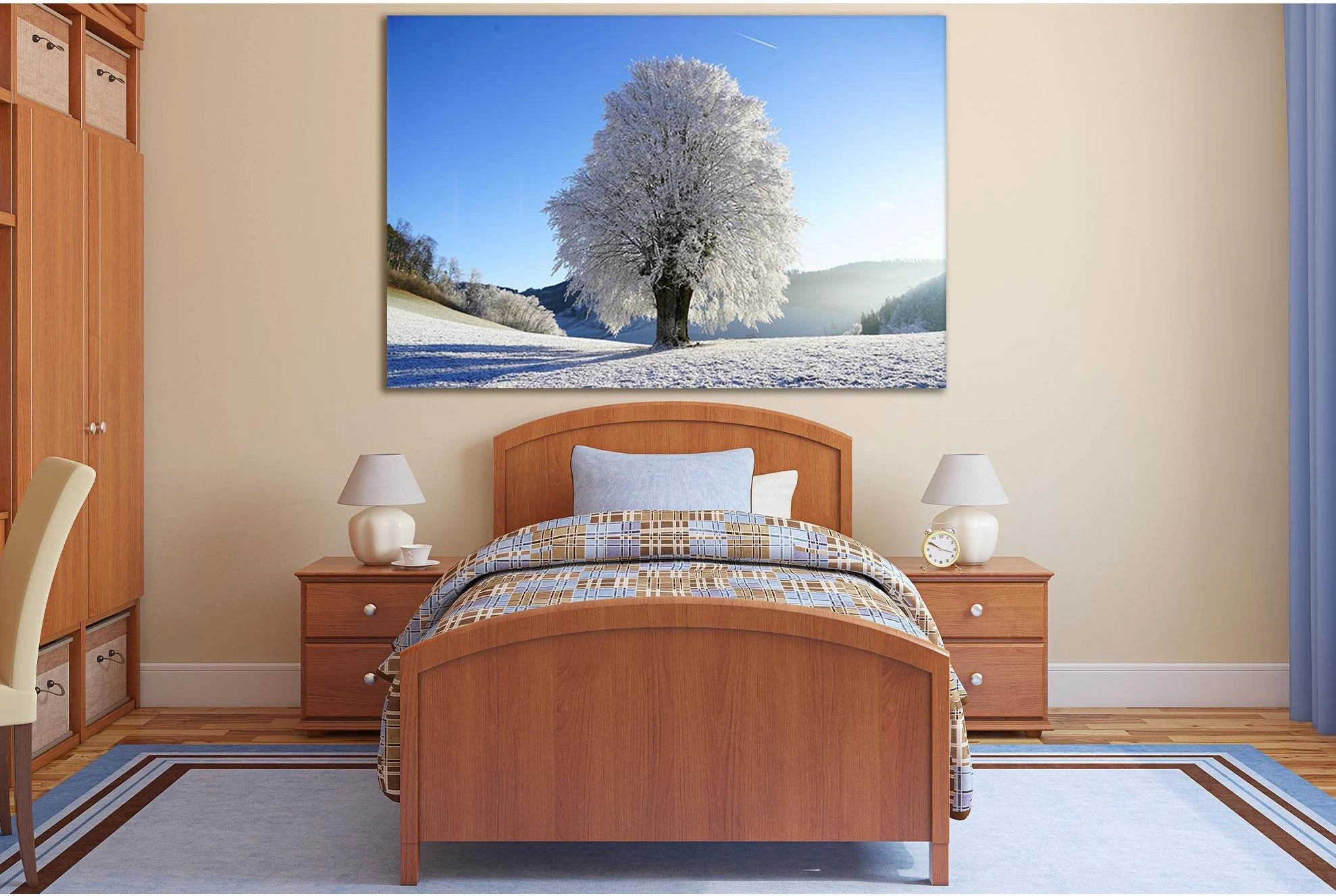 Winter Tree №SL816 Ready to Hang Canvas Print - Zellart Canvas Prints 0new, ALL_Products, Trees Wall Art