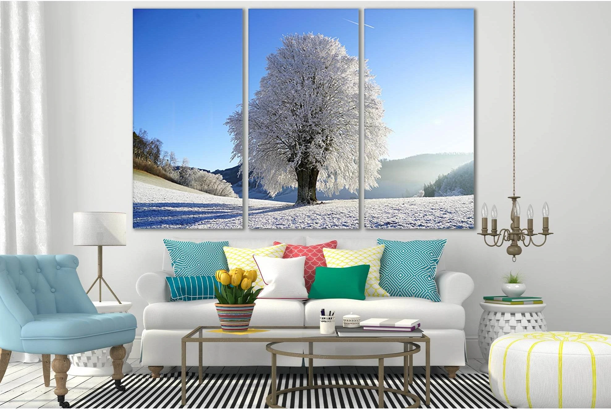 Winter Tree №SL816 Ready to Hang Canvas Print - Zellart Canvas Prints 0new, ALL_Products, Trees Wall Art