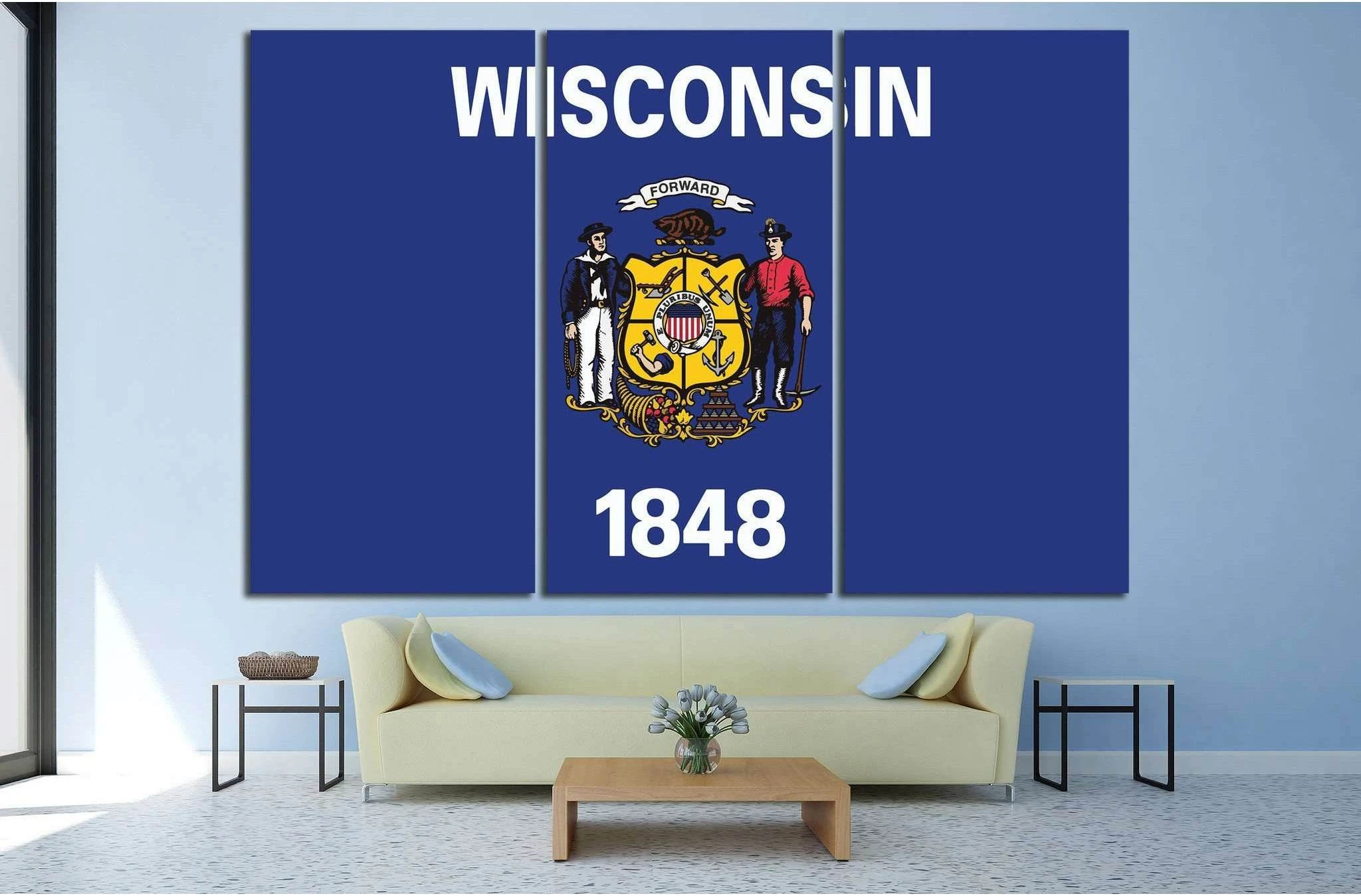 Wisconsin №668 Ready to Hang Canvas Print - Zellart Canvas Prints ALL_Products, s-668