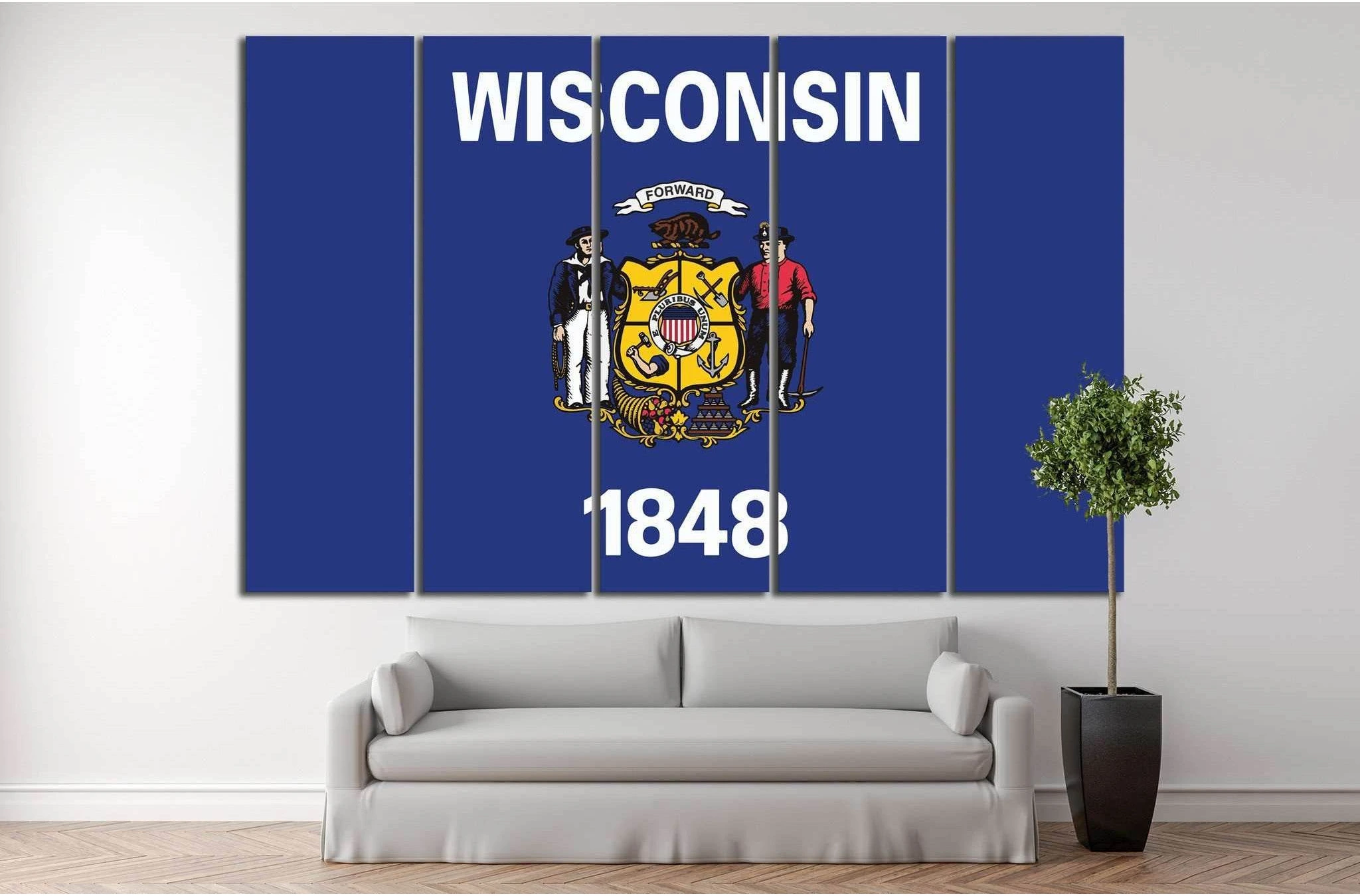 Wisconsin №668 Ready to Hang Canvas Print - Zellart Canvas Prints ALL_Products, s-668