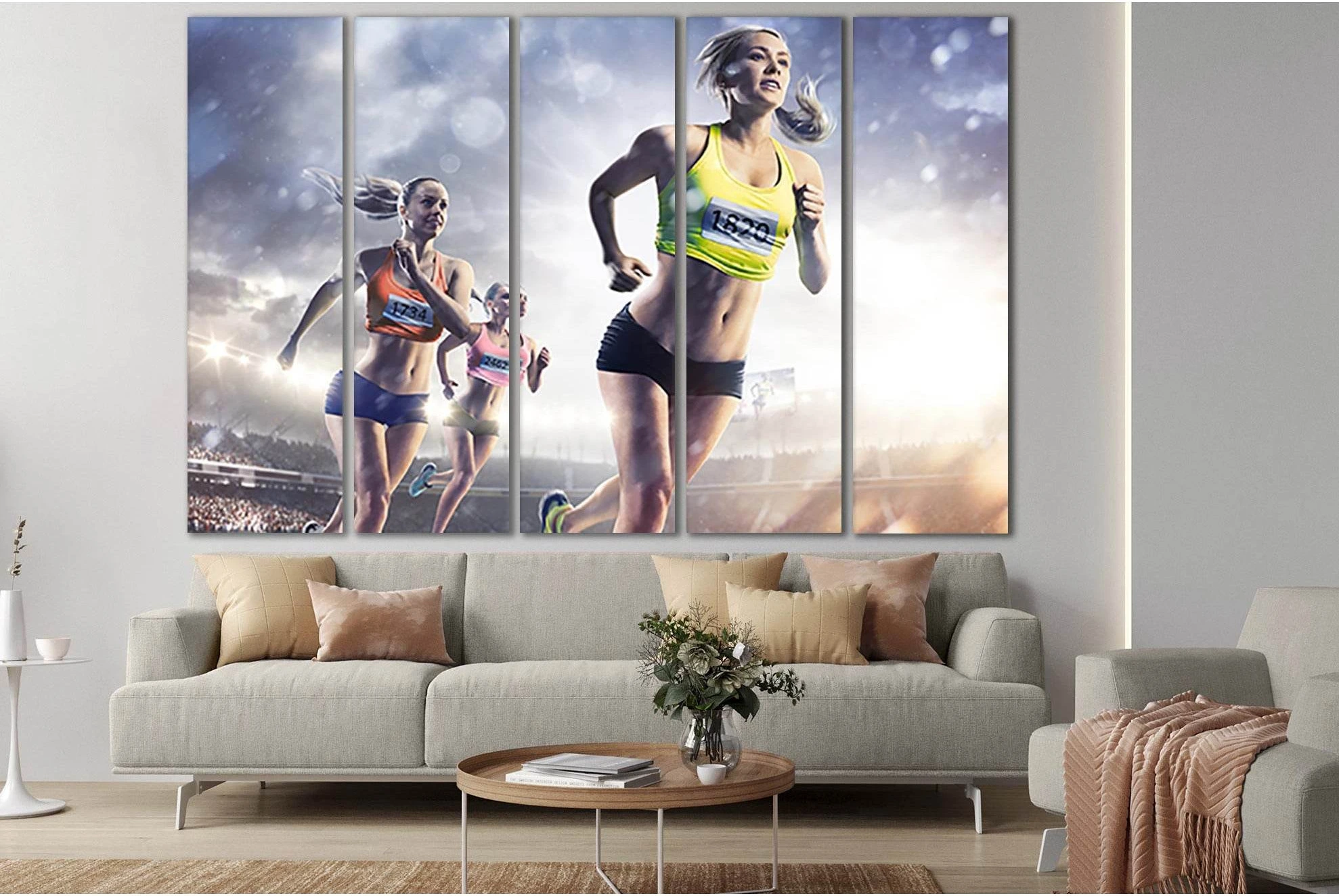 Womens Athletics Competition №SL898 Ready to Hang Canvas Print - Zellart Canvas Prints 0new, ALL_Products, Sports & Motivation