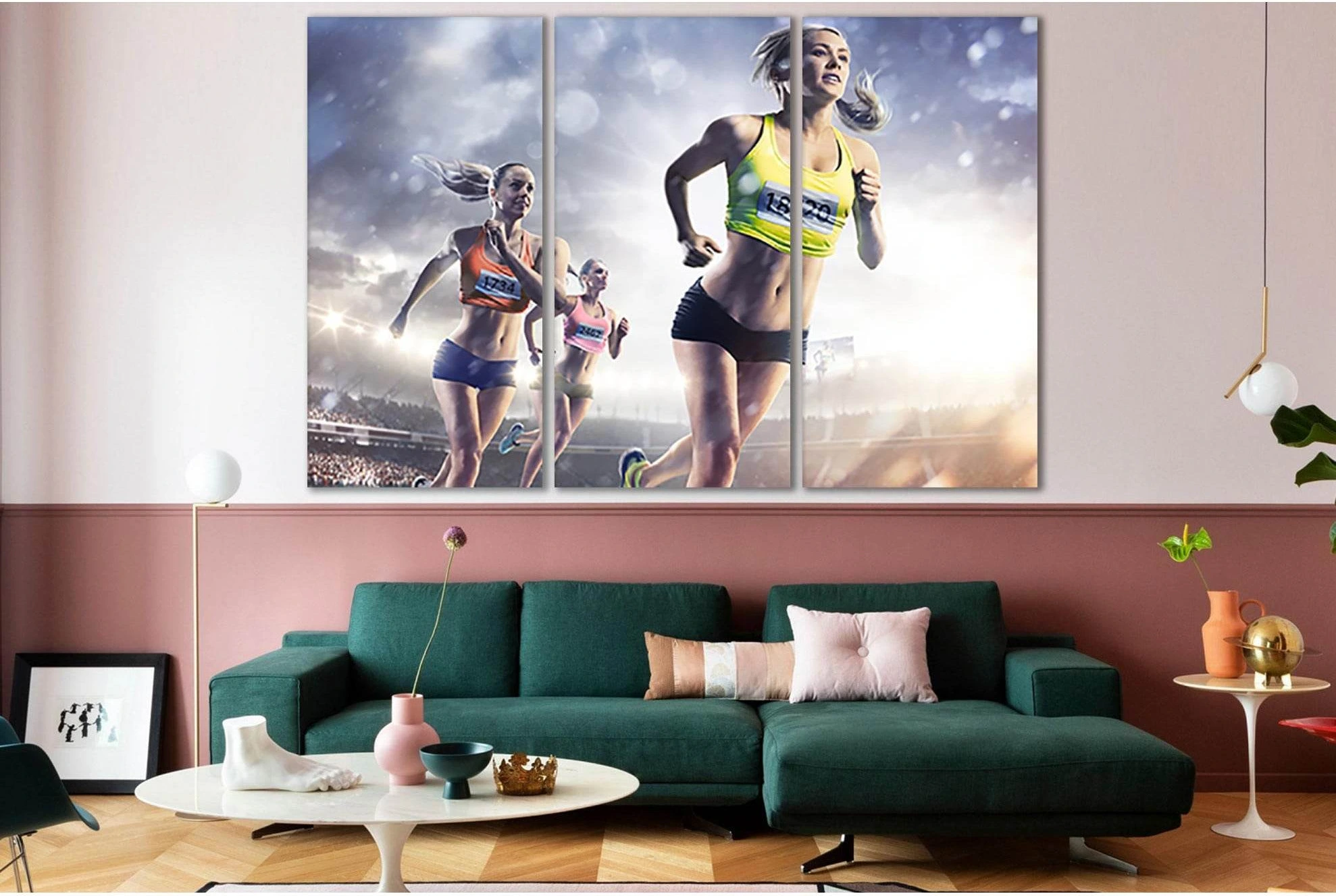 Womens Athletics Competition №SL898 Ready to Hang Canvas Print - Zellart Canvas Prints 0new, ALL_Products, Sports & Motivation