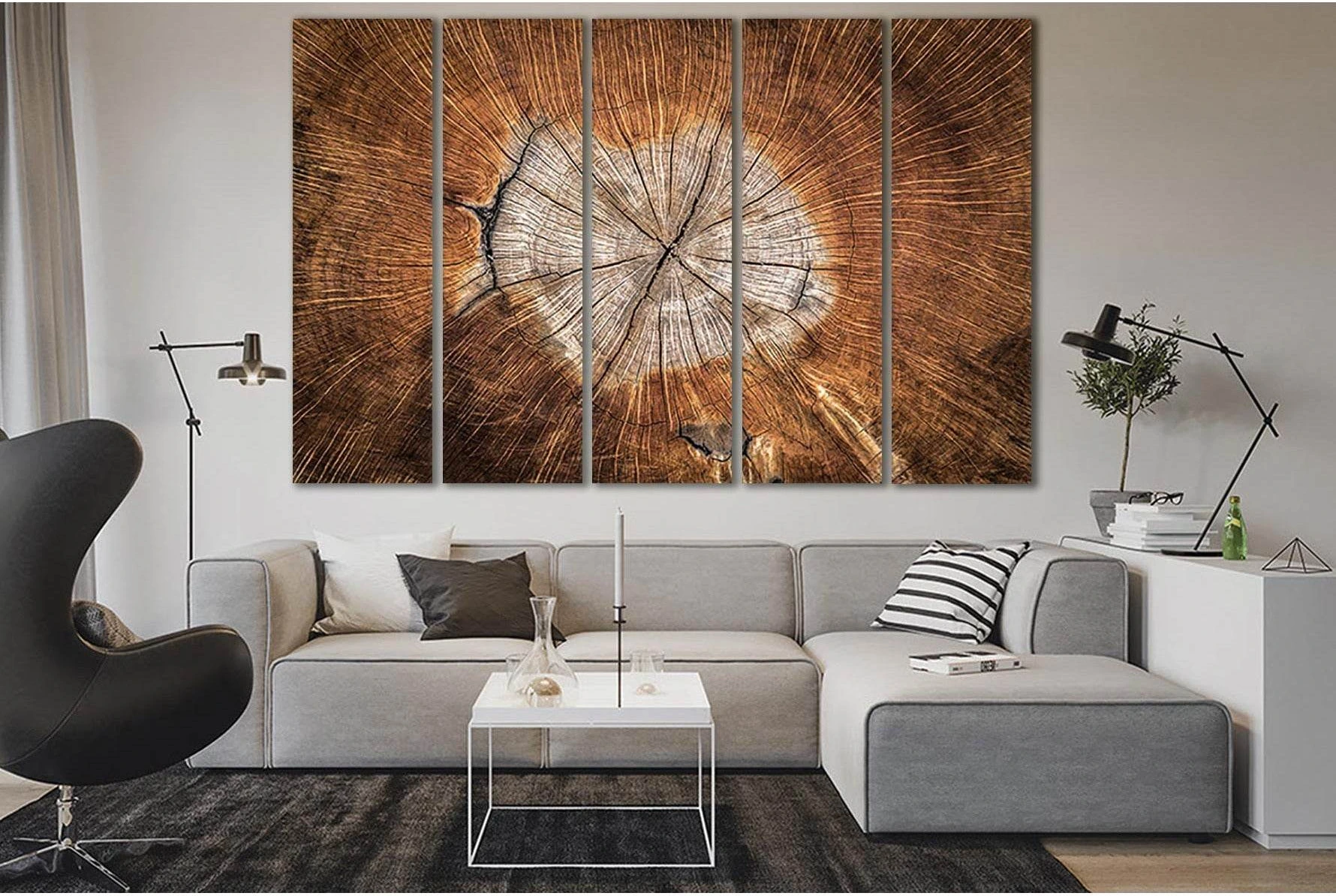 Wood Texture №SL496 Ready to Hang Canvas Print - Zellart Canvas Prints 0new, ALL_Products, Trees Wall Art