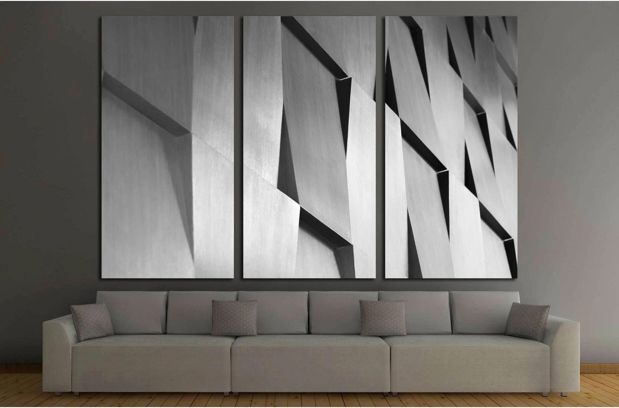 Wood wall geometry decoration background №1598 Ready to Hang Canvas Print - Zellart Canvas Prints ALL_Products, s-1598