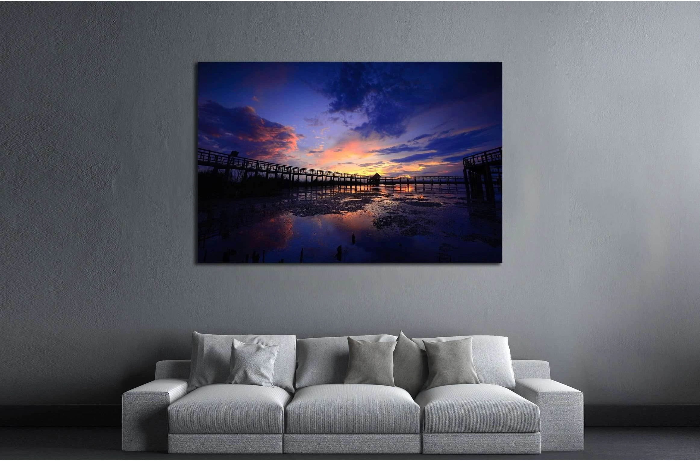Wooden Bridge at Khao Sam Roi Yod National Park, Prachuap Khiri Khan province, Thailand №2157 Ready to Hang Canvas Print - Zellart Canvas Prints ALL_Products, s-2157