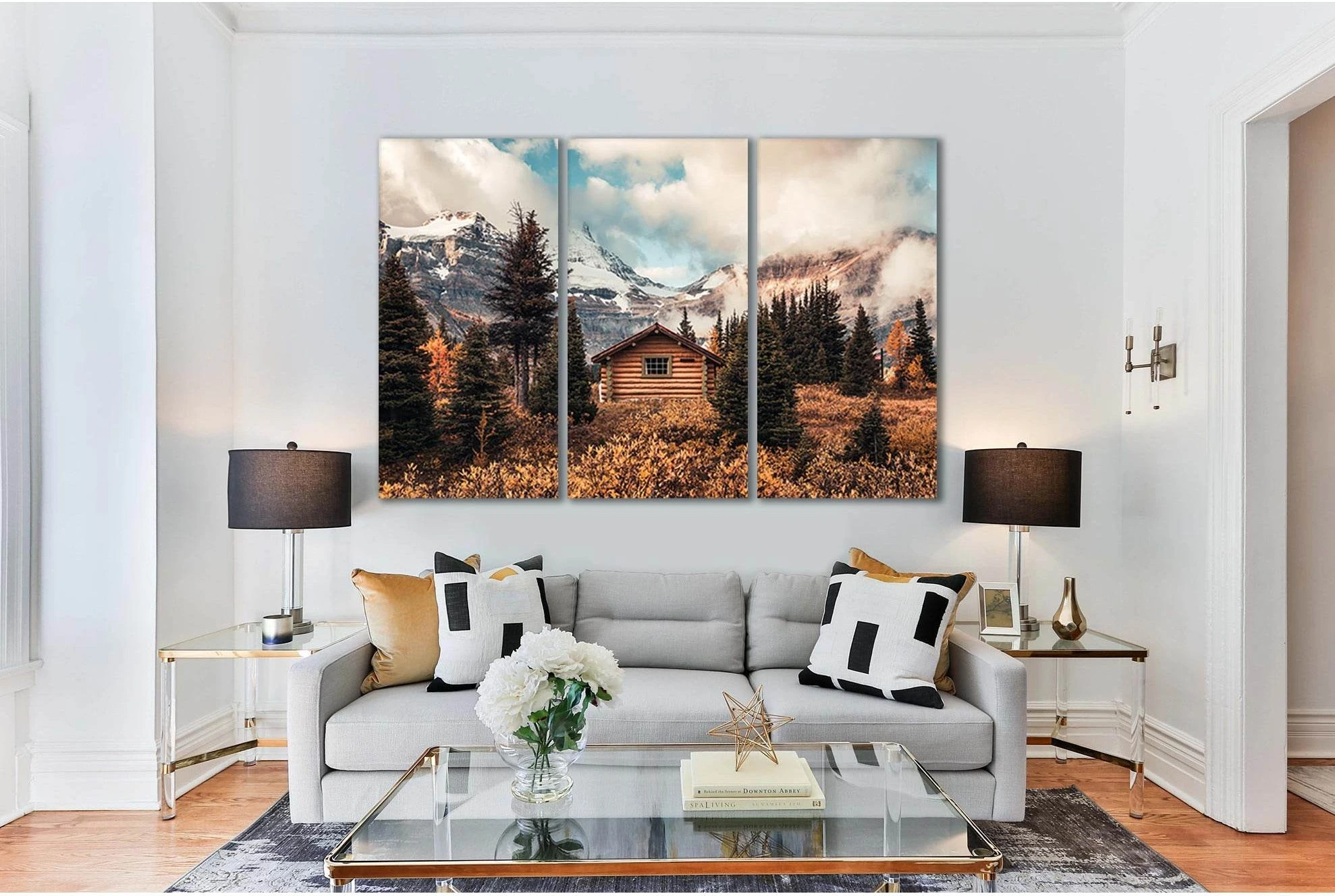 Wooden Hut In Autumn Forest №Sl34 Ready to Hang Canvas Print - Zellart Canvas Prints 0new, ALL_Products, Nature & Landscapes Canvas Print