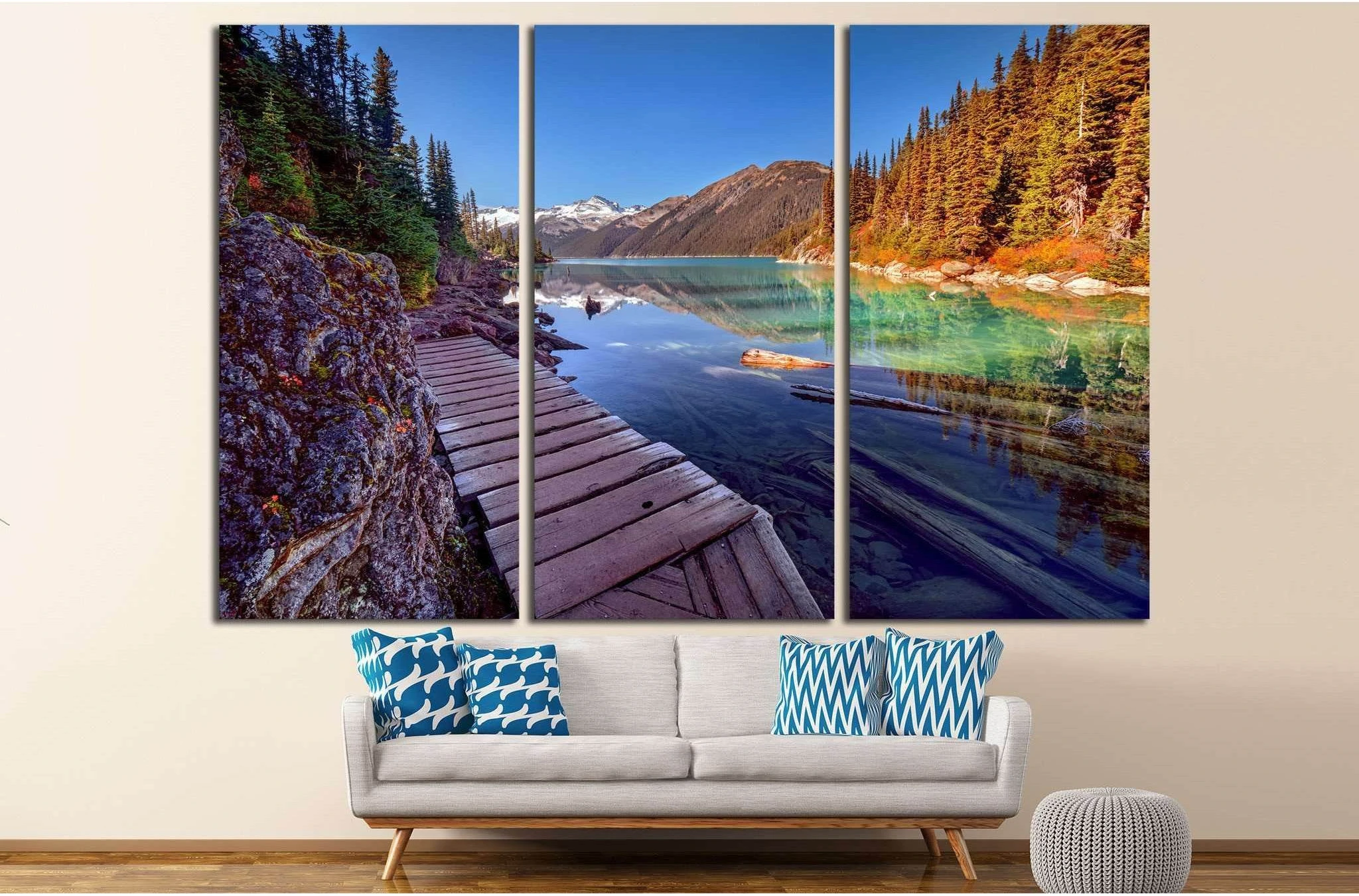 Wooden walkway №848 Ready to Hang Canvas Print - Zellart Canvas Prints a-848, ALL_Products