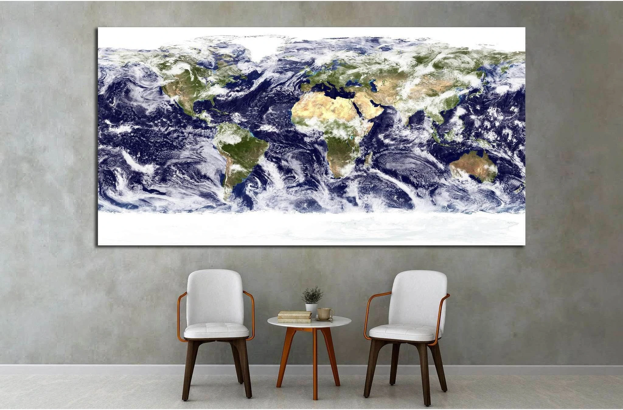 World Map №1500 Ready to Hang Canvas Print - Zellart Canvas Prints ALL_Products, s-1500