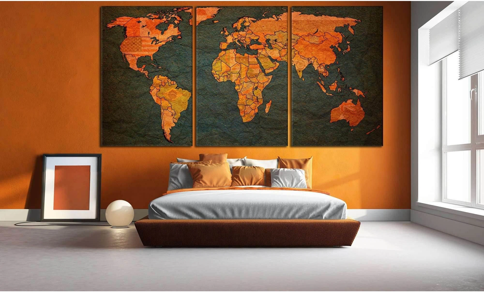 World Map №798 Ready to Hang Canvas Print - Zellart Canvas Prints ALL_Products, autopostr_pinterest_65155, autopostr_pinterest_65157, autopostr_pinterest_65158, autopostr_pinterest_65160