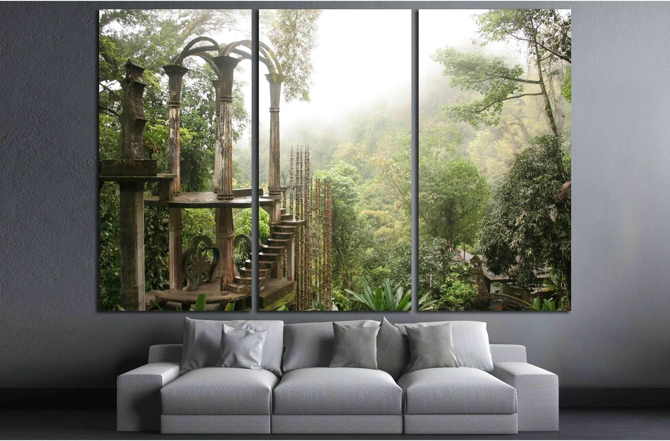 Xilitla Mexico by Edward James №3191 Ready to Hang Canvas Print - Zellart Canvas Prints ALL_Products, s-3191