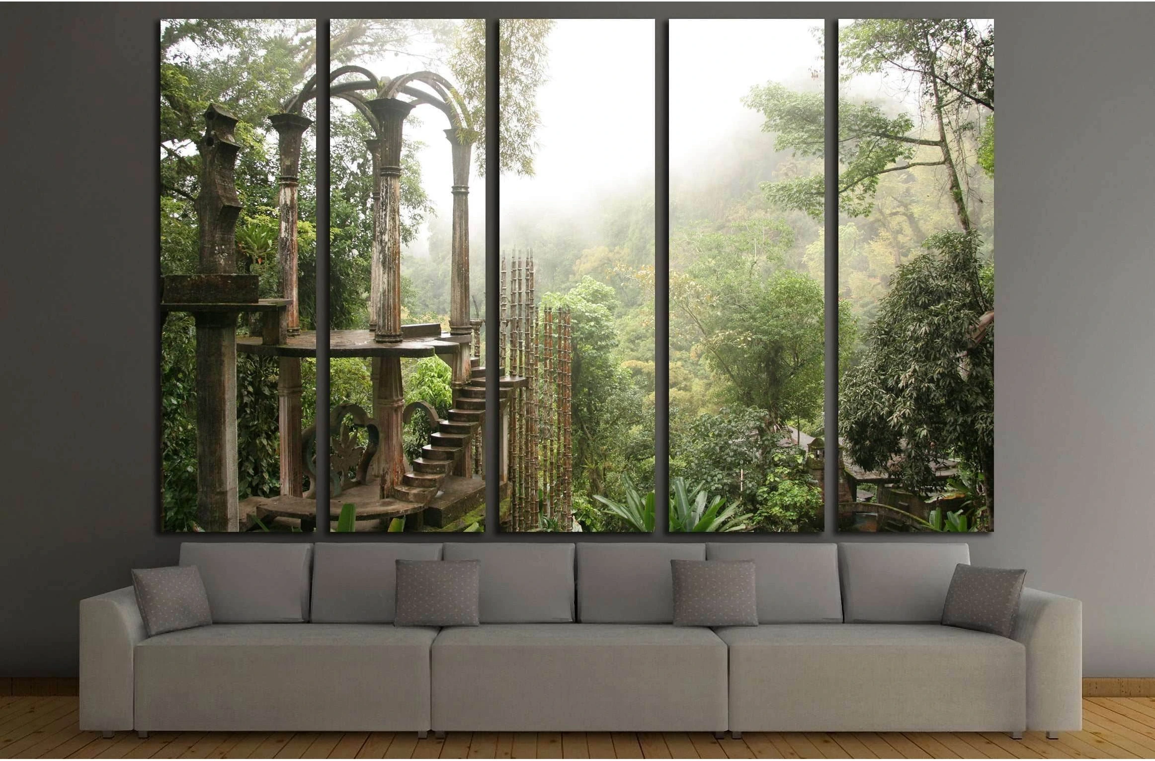 Xilitla Mexico by Edward James №3191 Ready to Hang Canvas Print - Zellart Canvas Prints ALL_Products, s-3191