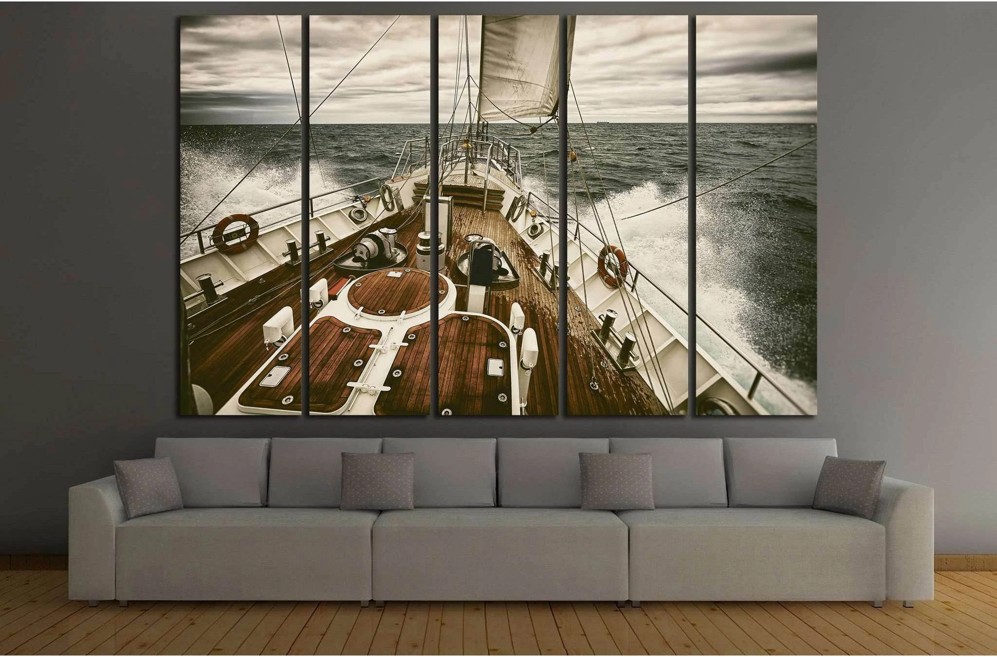 Yacht Wall Art №207 Ready to Hang Canvas Print - Zellart Canvas Prints ALL_Products, wd-207