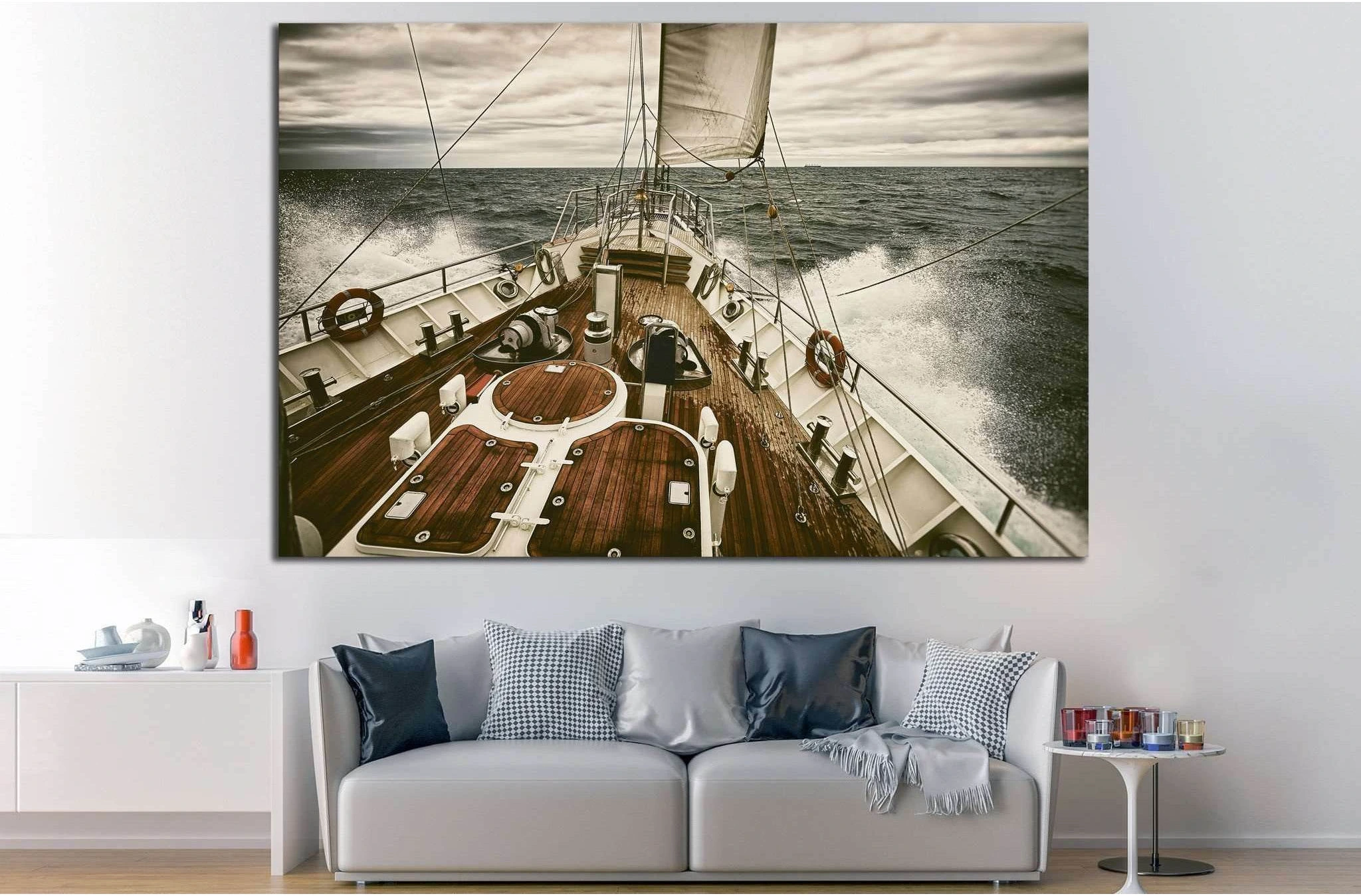 Yacht Wall Art №207 Ready to Hang Canvas Print - Zellart Canvas Prints ALL_Products, wd-207