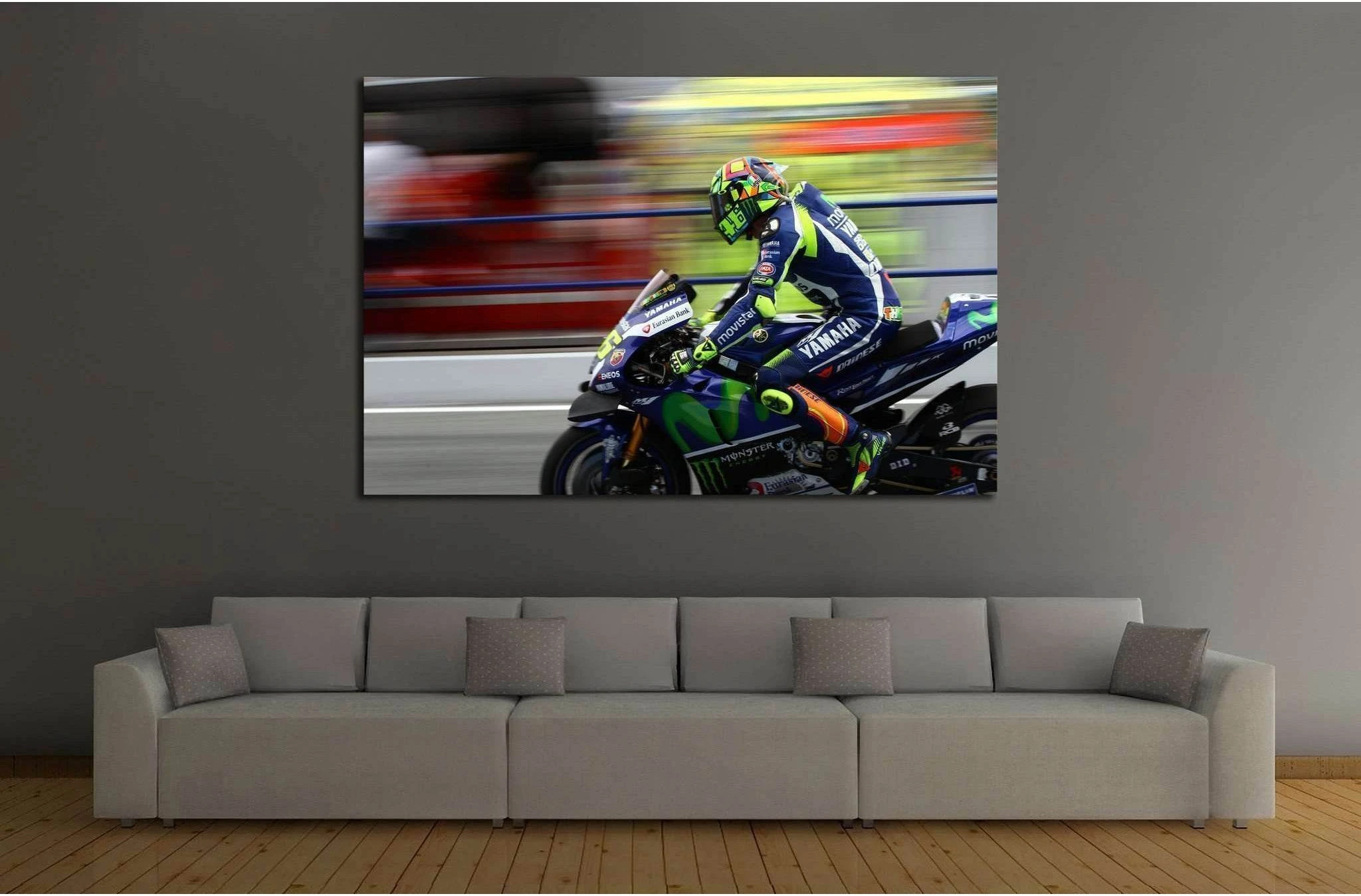 Yamaha YZR-M1 №158 Ready to Hang Canvas Print - Zellart Canvas Prints ALL_Products, wd-158