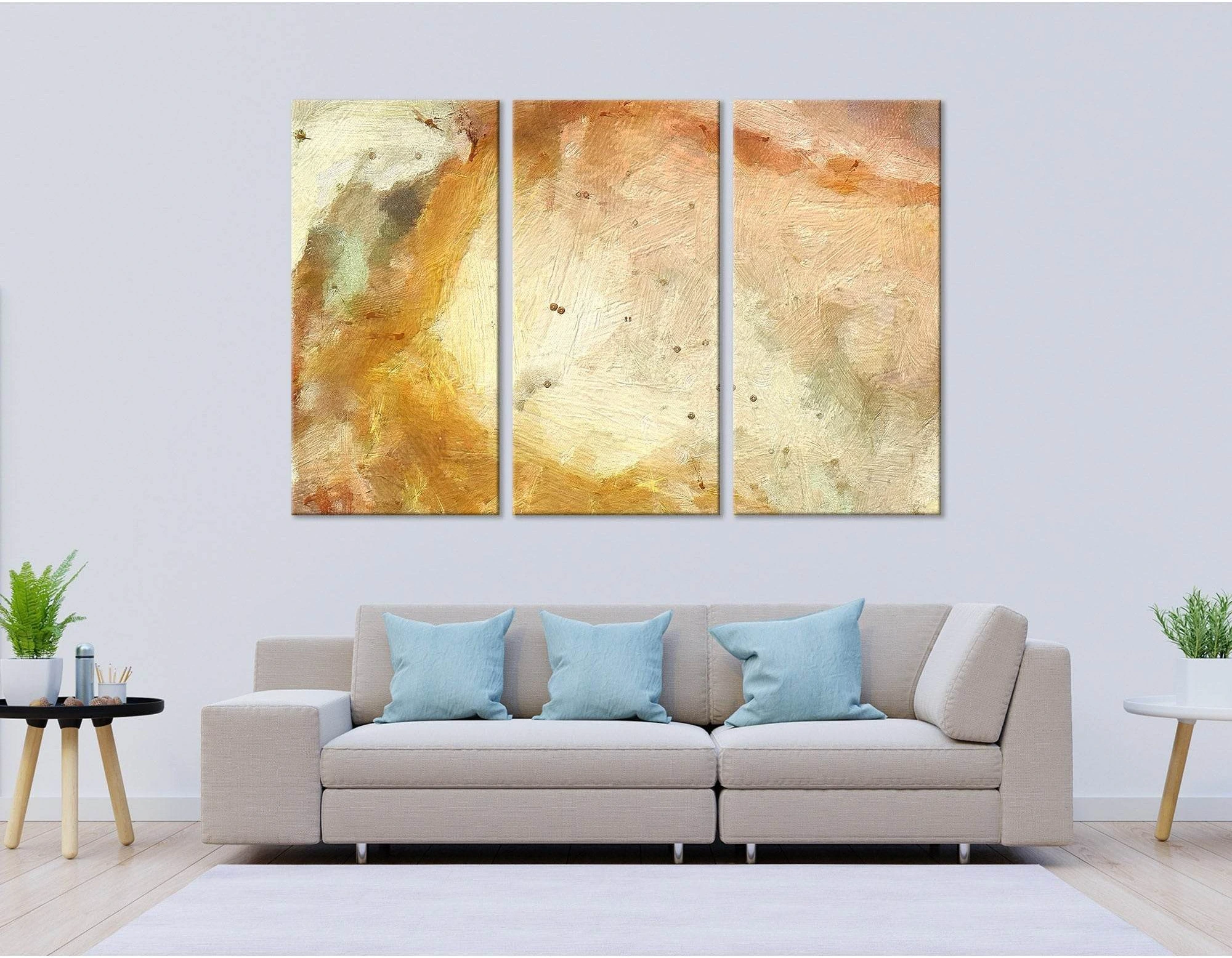 Yellow Abstract №04324 Ready to Hang Canvas Print - Zellart Canvas Prints ALL_Products