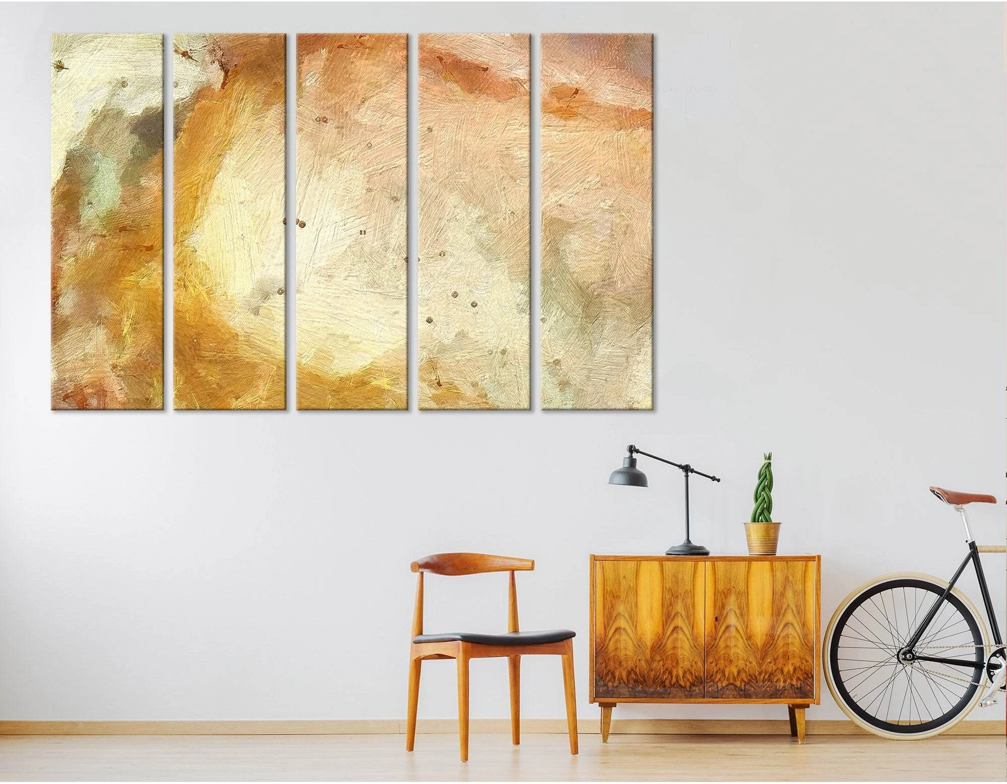 Yellow Abstract №04324 Ready to Hang Canvas Print - Zellart Canvas Prints ALL_Products