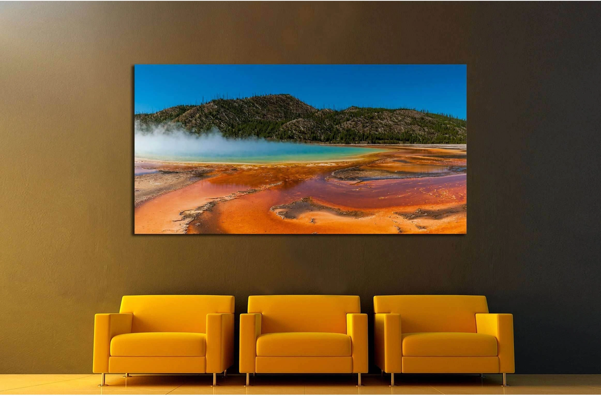 Yellowstone National Park,USA №1989 Ready to Hang Canvas Print - Zellart Canvas Prints ALL_Products, s-1989