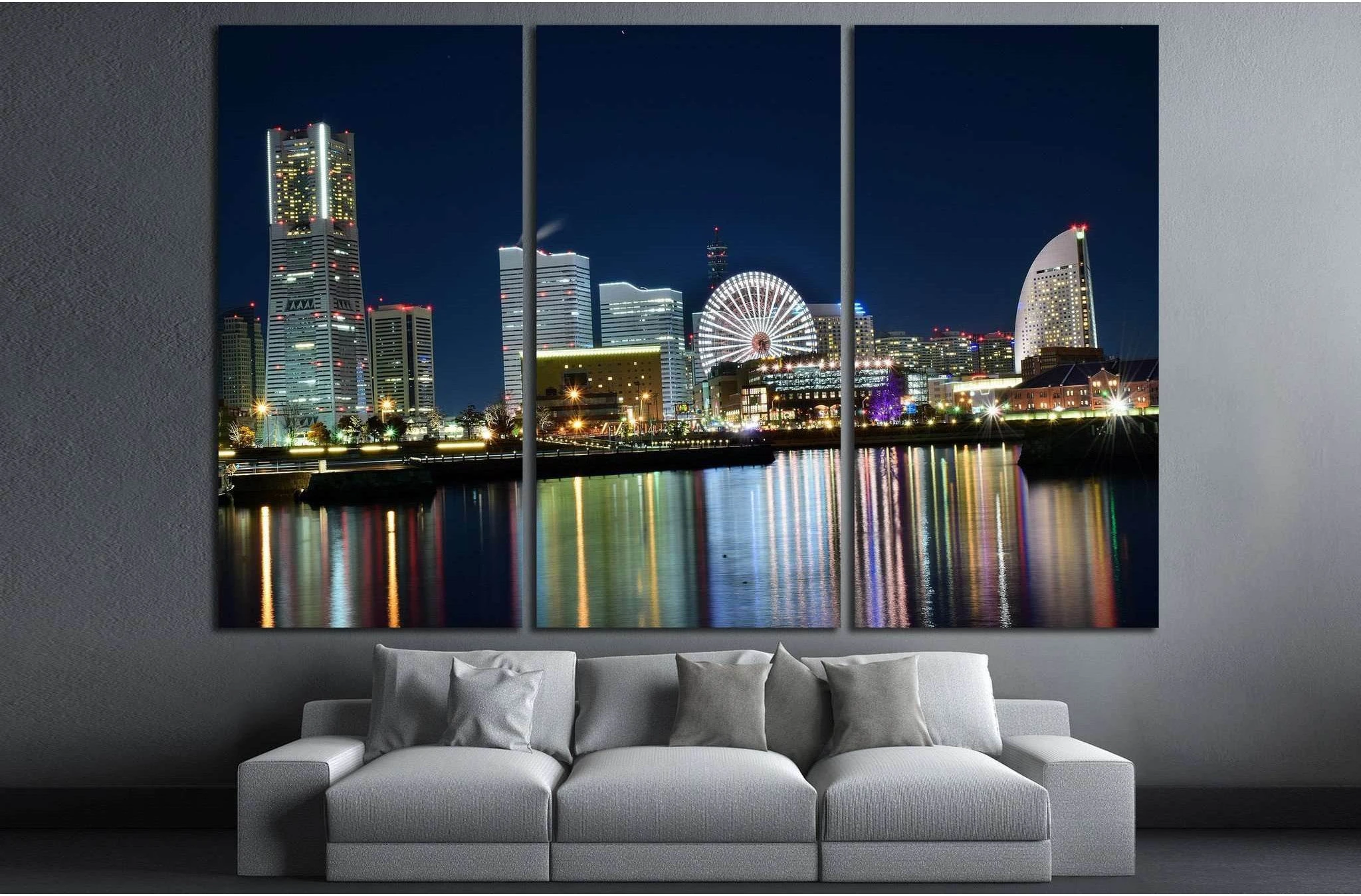 Yokohama city in Japan №816 Ready to Hang Canvas Print - Zellart Canvas Prints ALL_Products, s-816