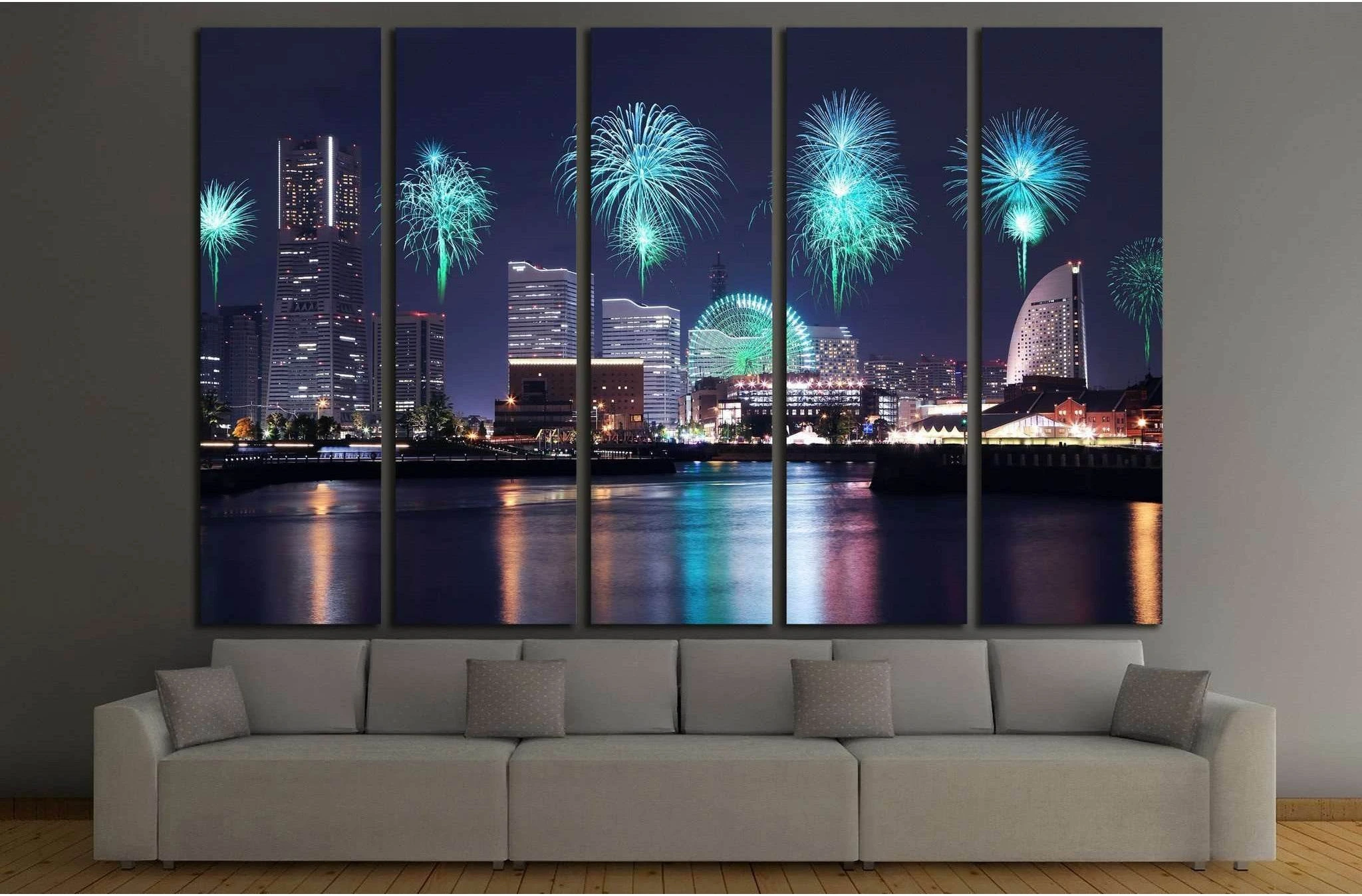 Yokohama City, Japan №793 Ready to Hang Canvas Print - Zellart Canvas Prints ALL_Products, s-793