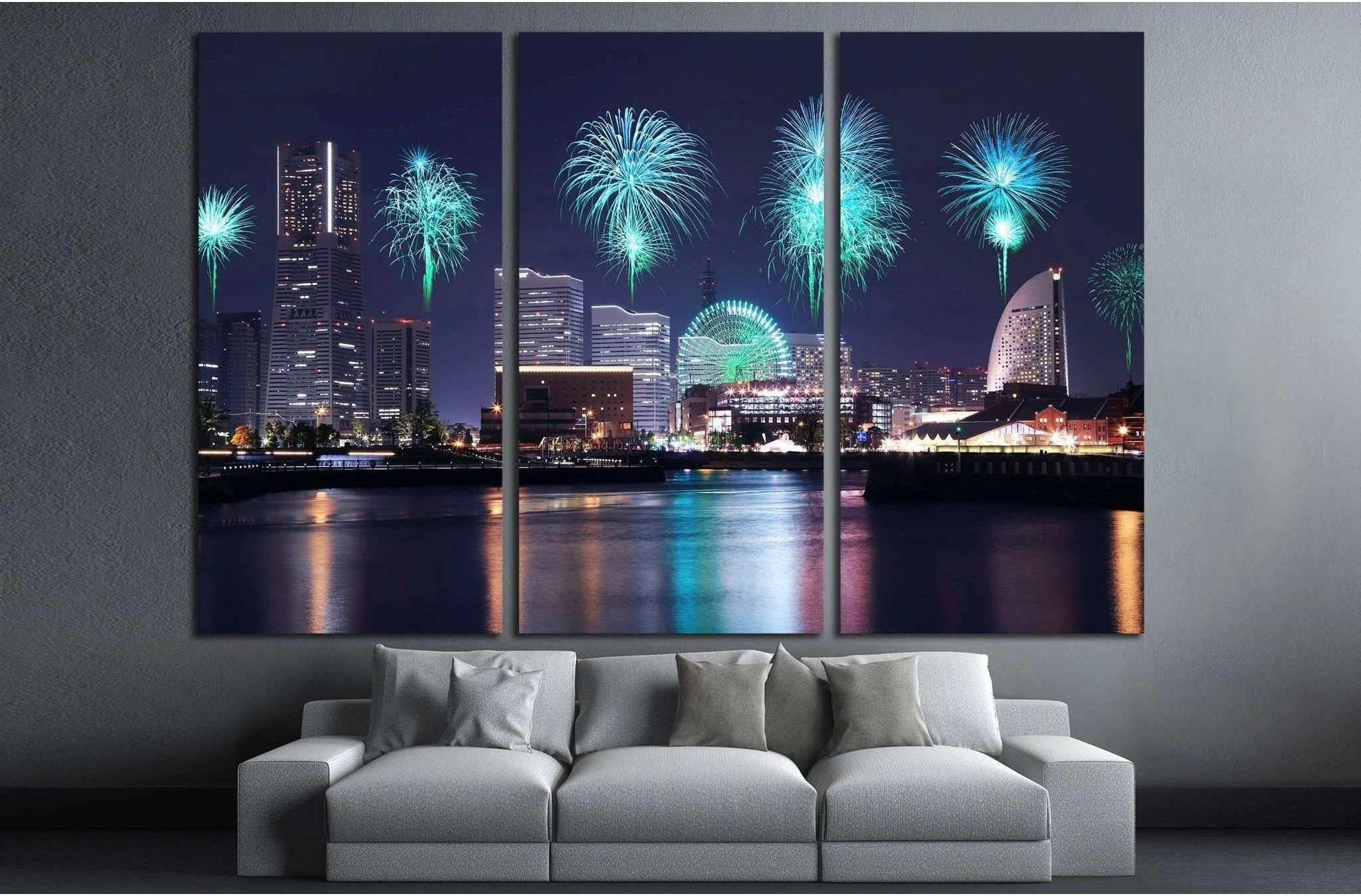Yokohama City, Japan №793 Ready to Hang Canvas Print - Zellart Canvas Prints ALL_Products, s-793