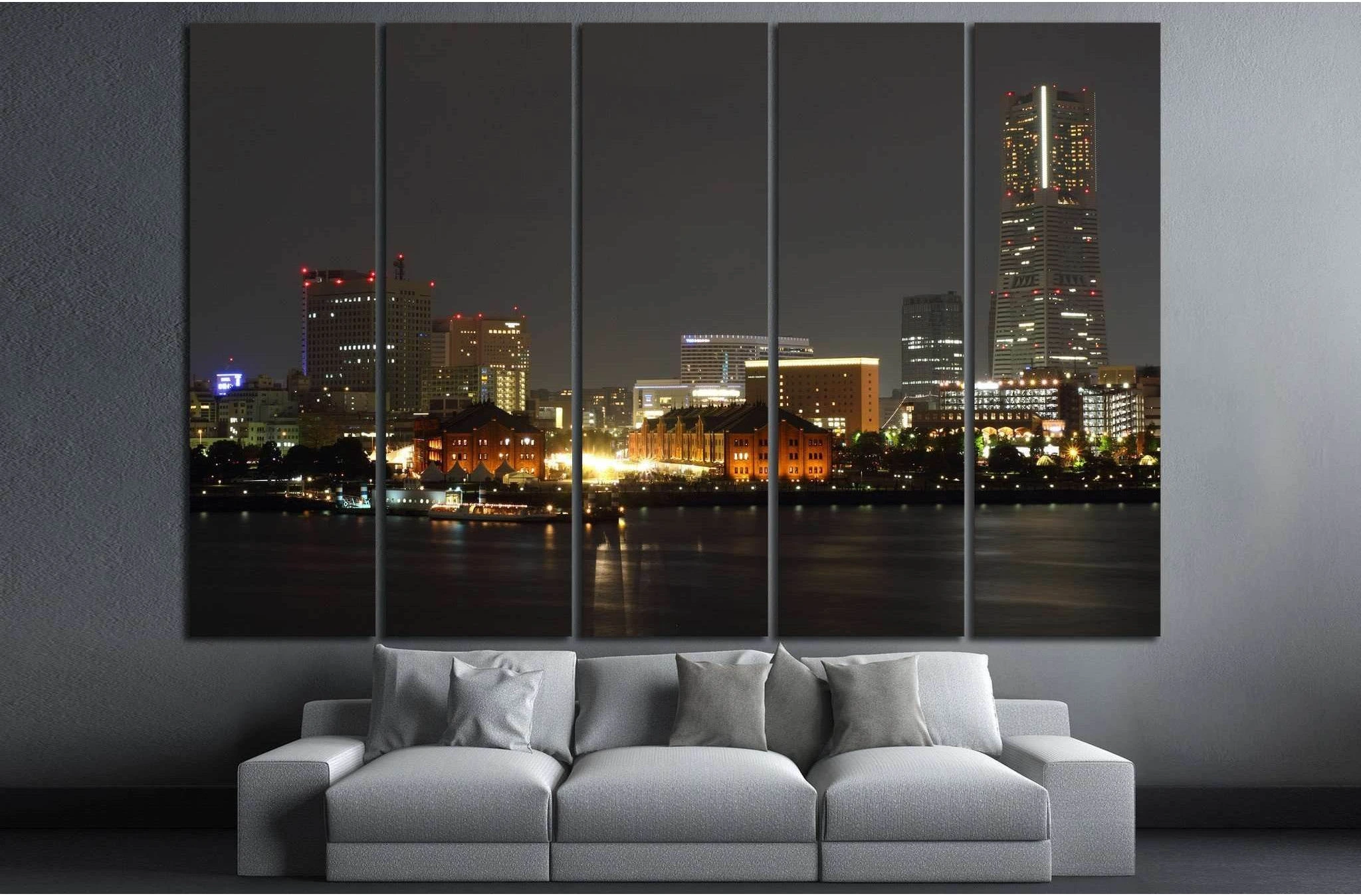 Yokohama city, Japan №831 Ready to Hang Canvas Print - Zellart Canvas Prints ALL_Products, s-831