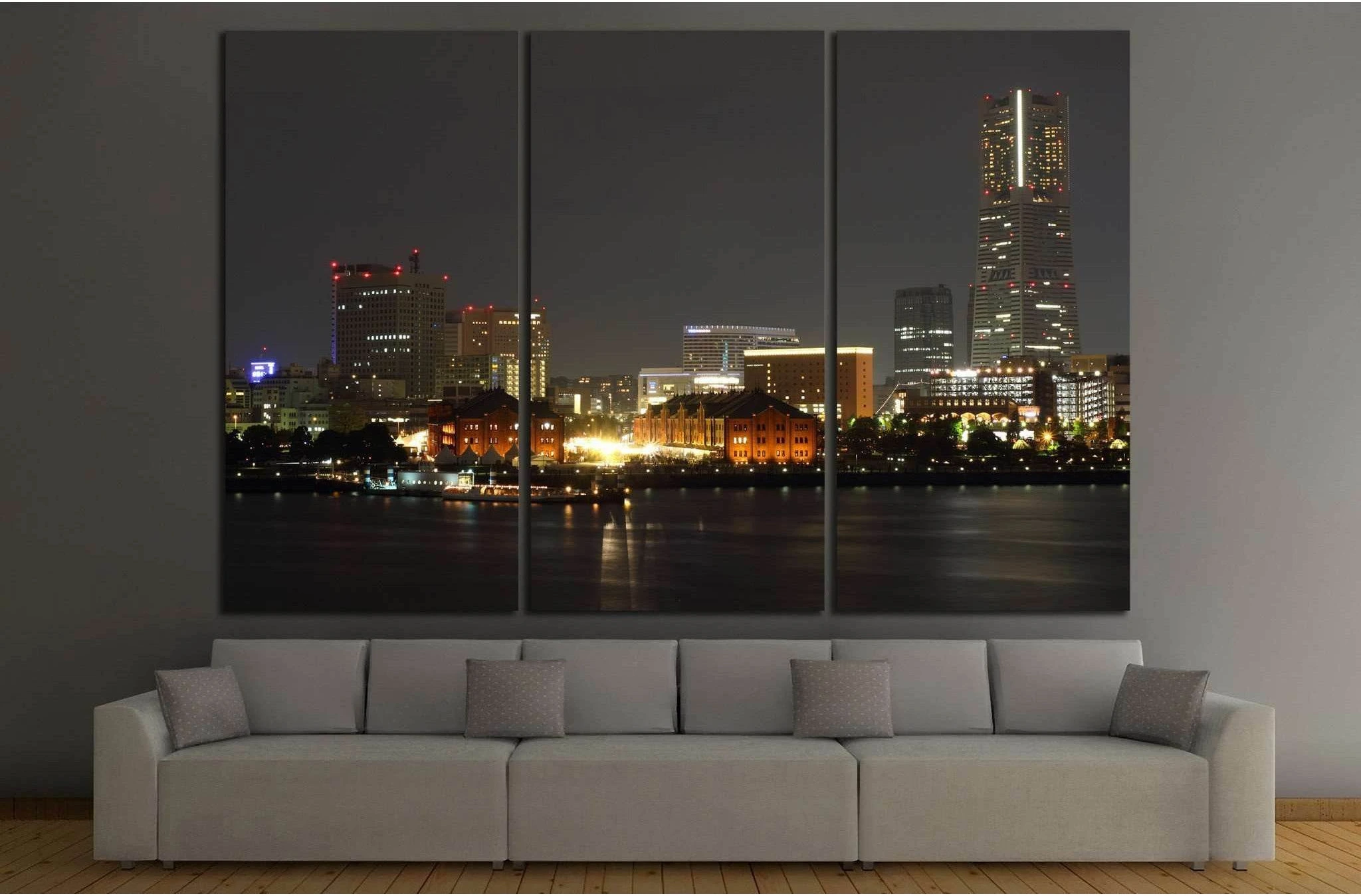 Yokohama city, Japan №831 Ready to Hang Canvas Print - Zellart Canvas Prints ALL_Products, s-831