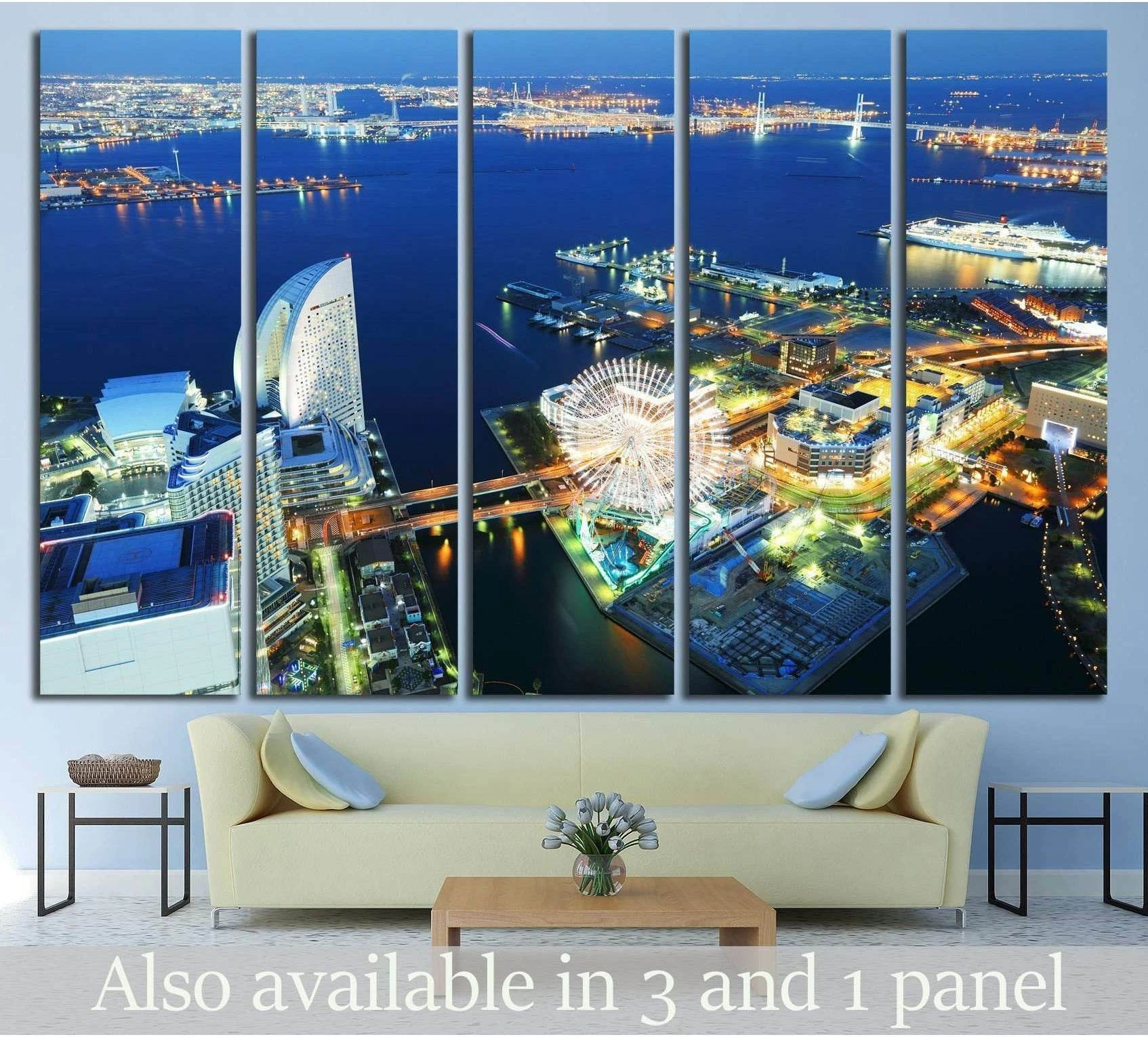 Yokohama cityscape №789 Ready to Hang Canvas Print - Zellart Canvas Prints ALL_Products, s-789