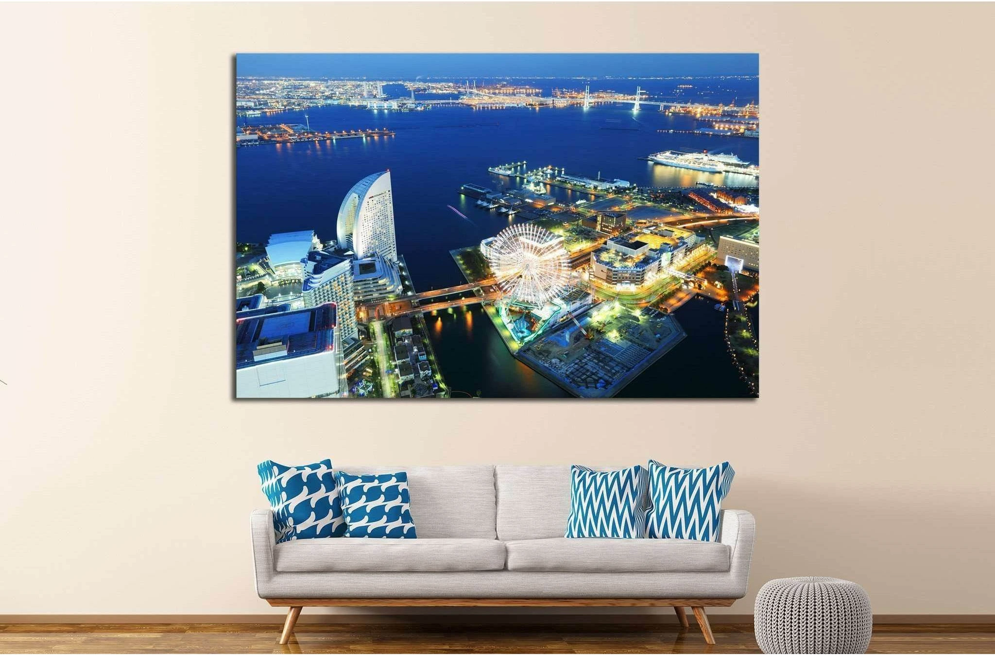 Yokohama cityscape №789 Ready to Hang Canvas Print - Zellart Canvas Prints ALL_Products, s-789