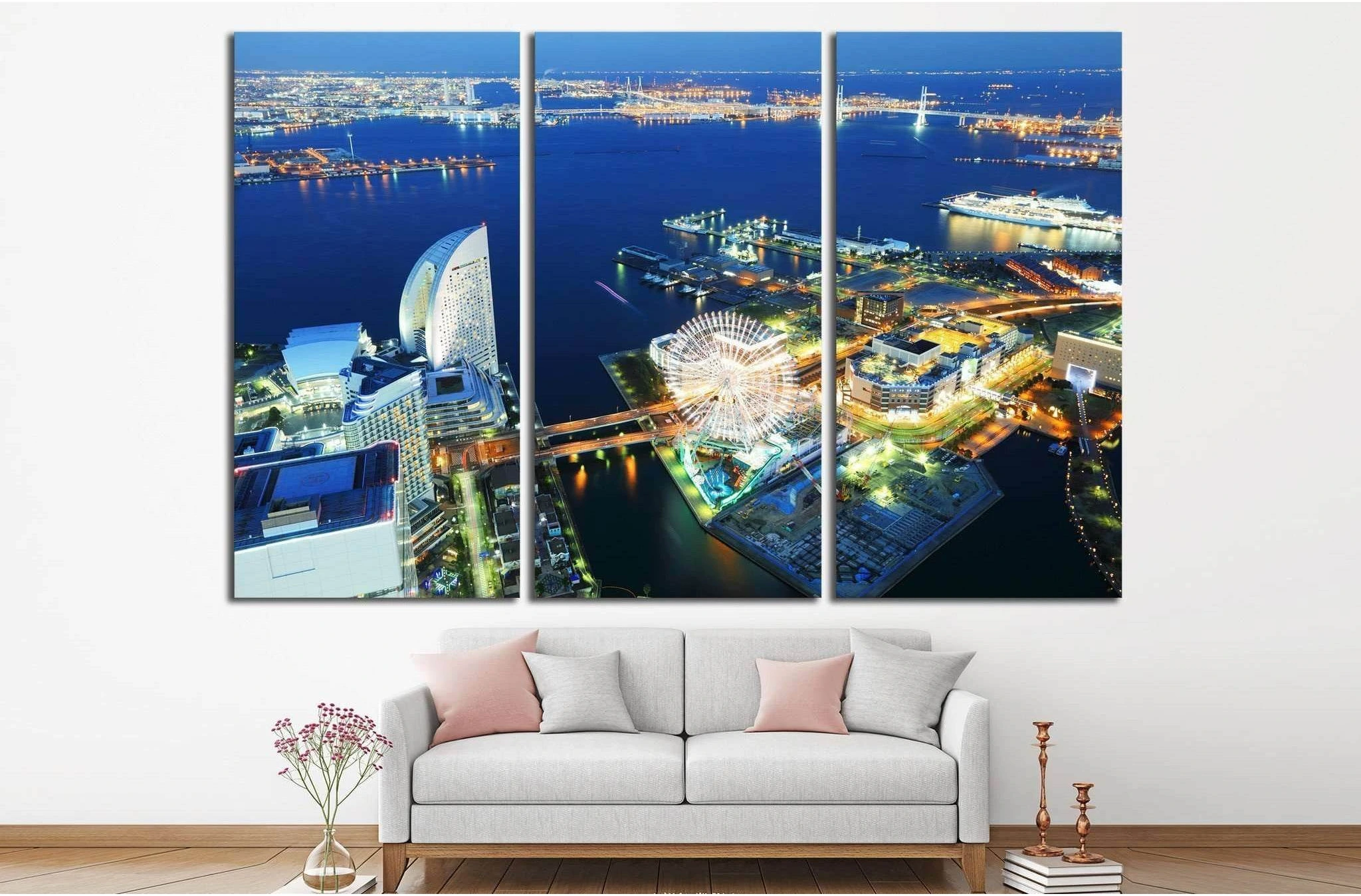 Yokohama cityscape №789 Ready to Hang Canvas Print - Zellart Canvas Prints ALL_Products, s-789