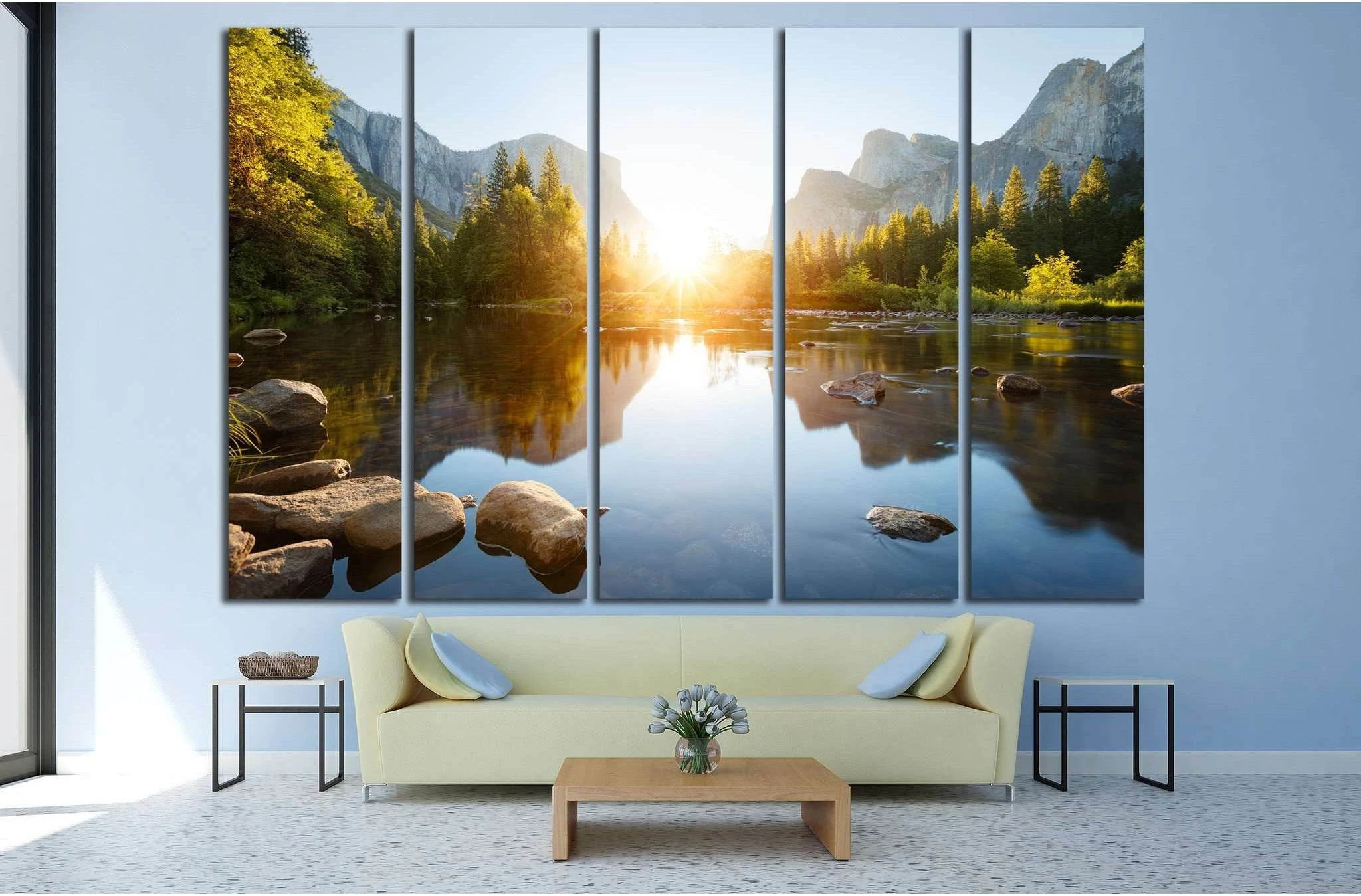 Yosemite valley sunrise №650 Ready to Hang Canvas Print - Zellart Canvas Prints ALL_Products, s-650