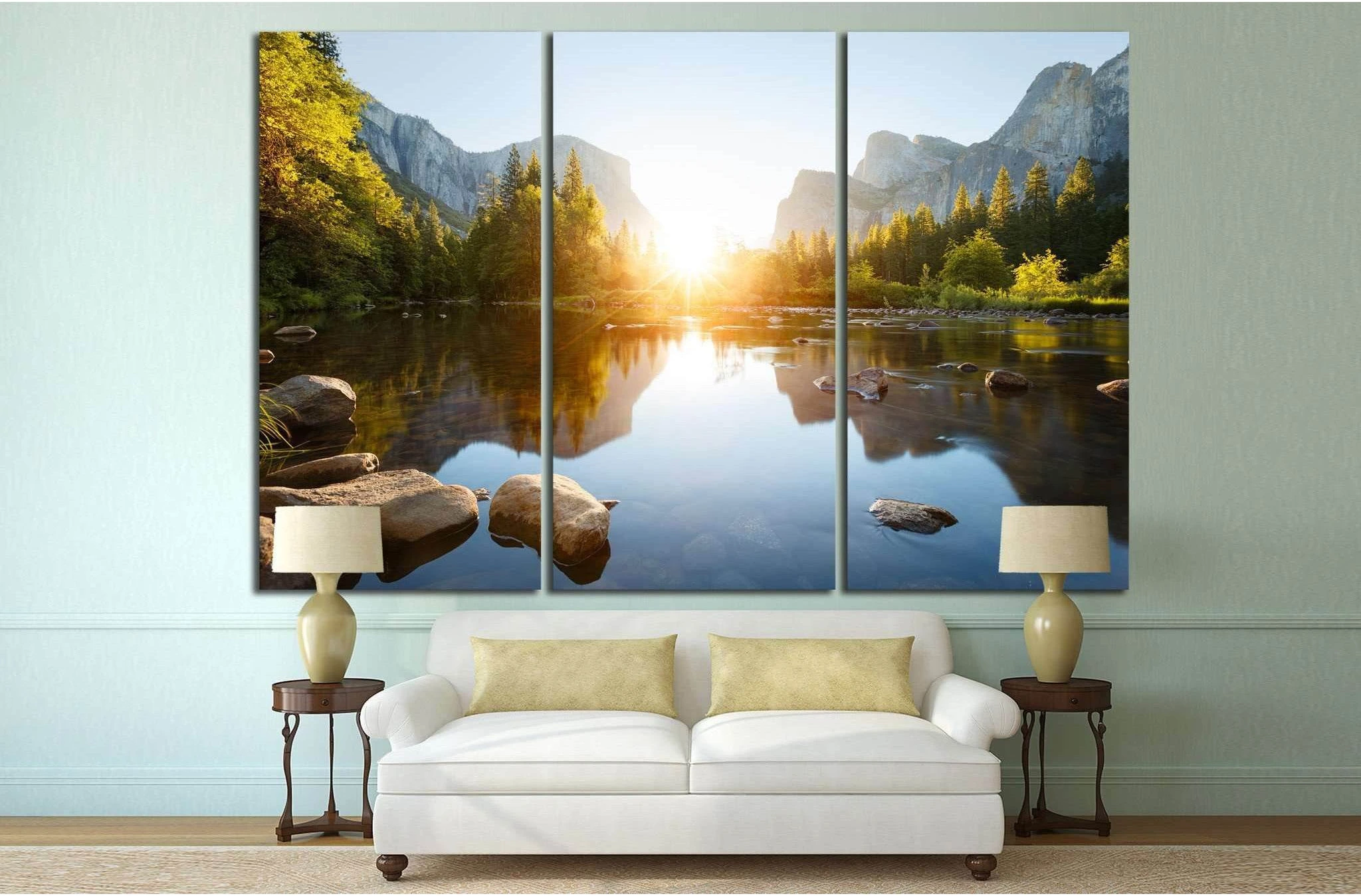 Yosemite valley sunrise №650 Ready to Hang Canvas Print - Zellart Canvas Prints ALL_Products, s-650