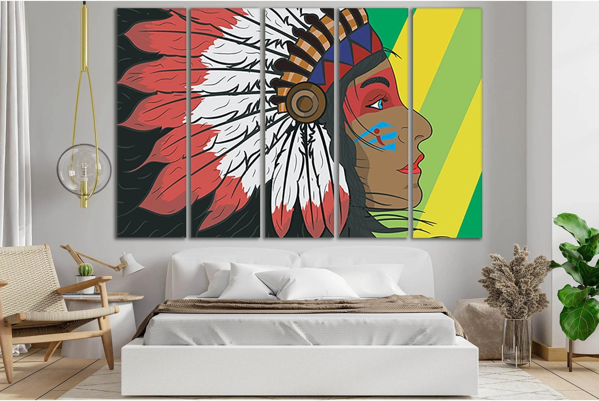 Young Indian Woman Pop Art №SL531 Ready to Hang Canvas Print - Zellart Canvas Prints 0new, ALL_Products, Pop ART