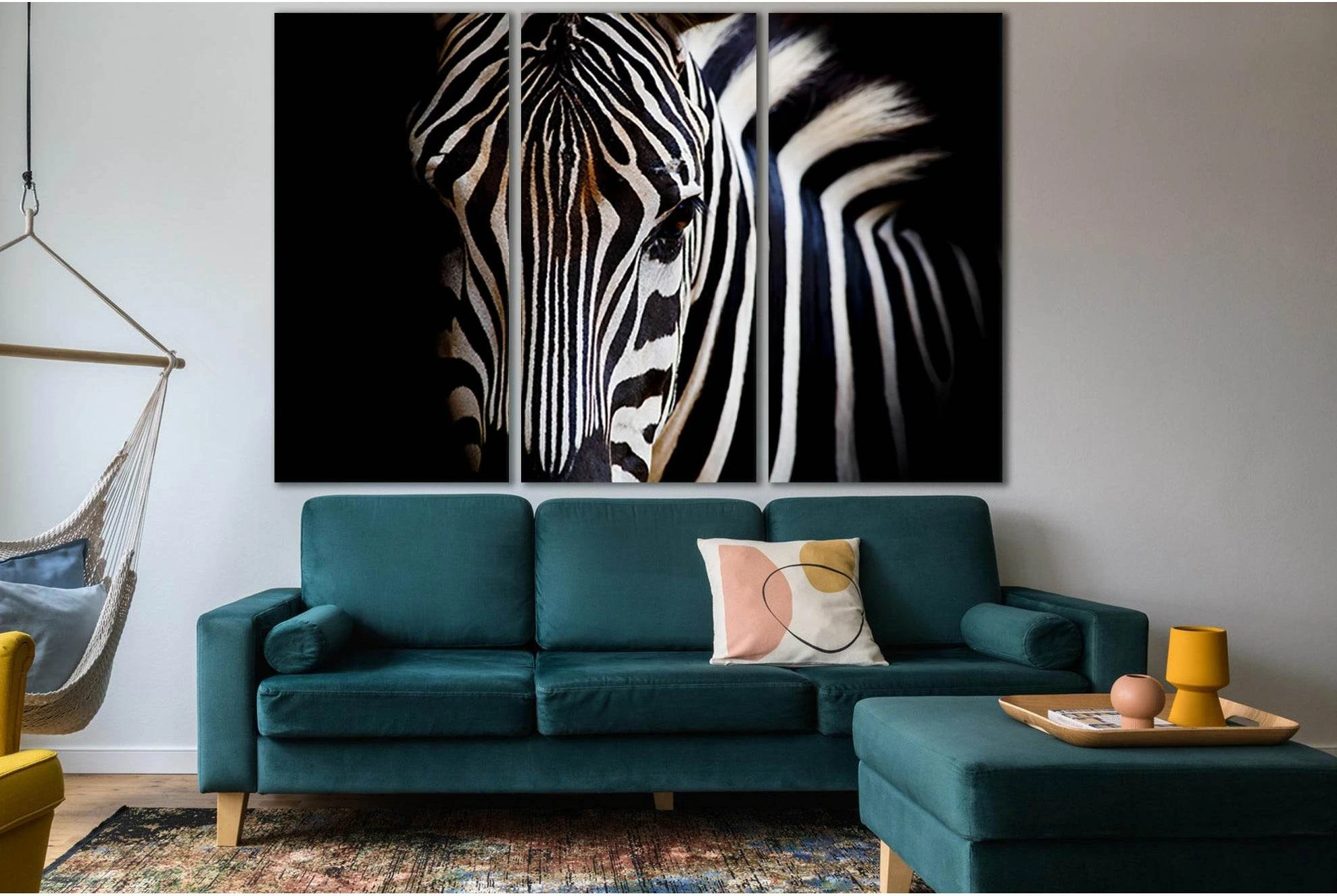 Zebra Close Up №SL1039 Ready to Hang Canvas Print - Zellart Canvas Prints 0new, ALL_Products, Animals & Wildlife