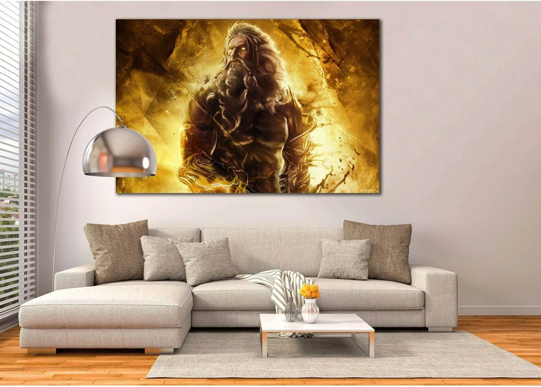 zeus in god of war №2022 Ready to Hang Canvas Print - Zellart Canvas Prints ALL_Products