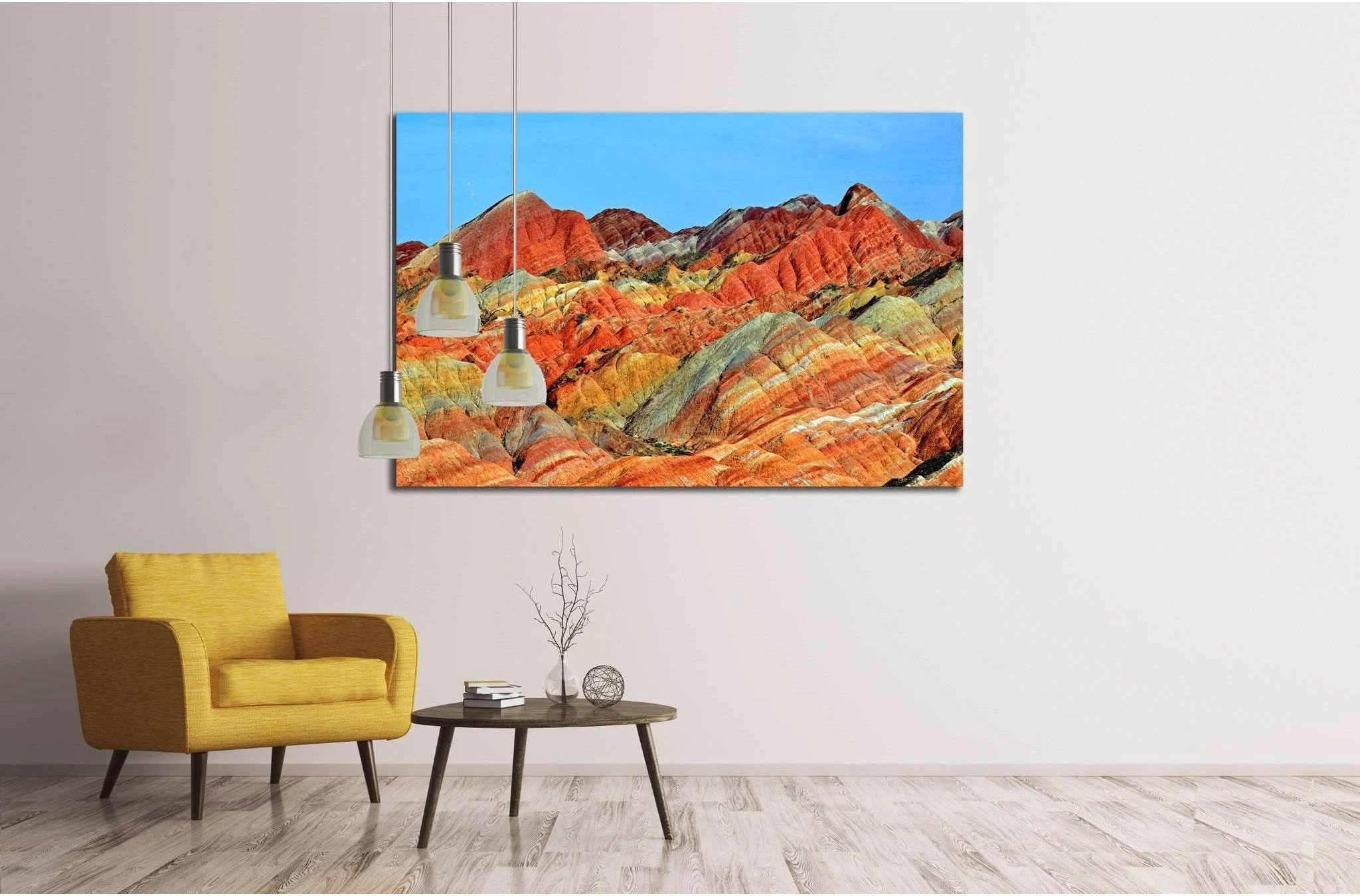 ZHANGYE, CHINA, Danxia landform in Zhangye, China №1966 Ready to Hang Canvas Print - Zellart Canvas Prints ALL_Products, s-1966